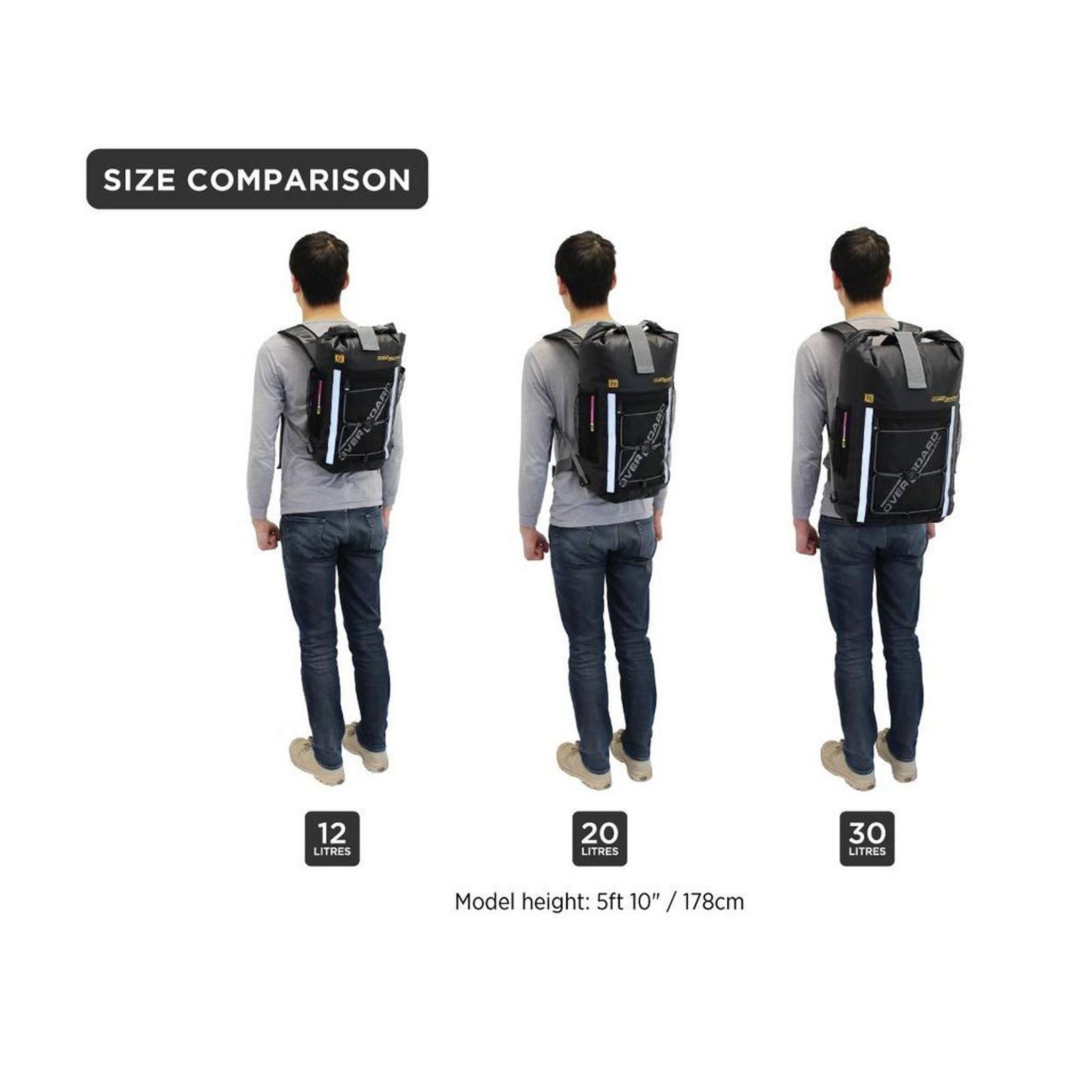 OverBoard waterproof backpack LIGHT 30 Black