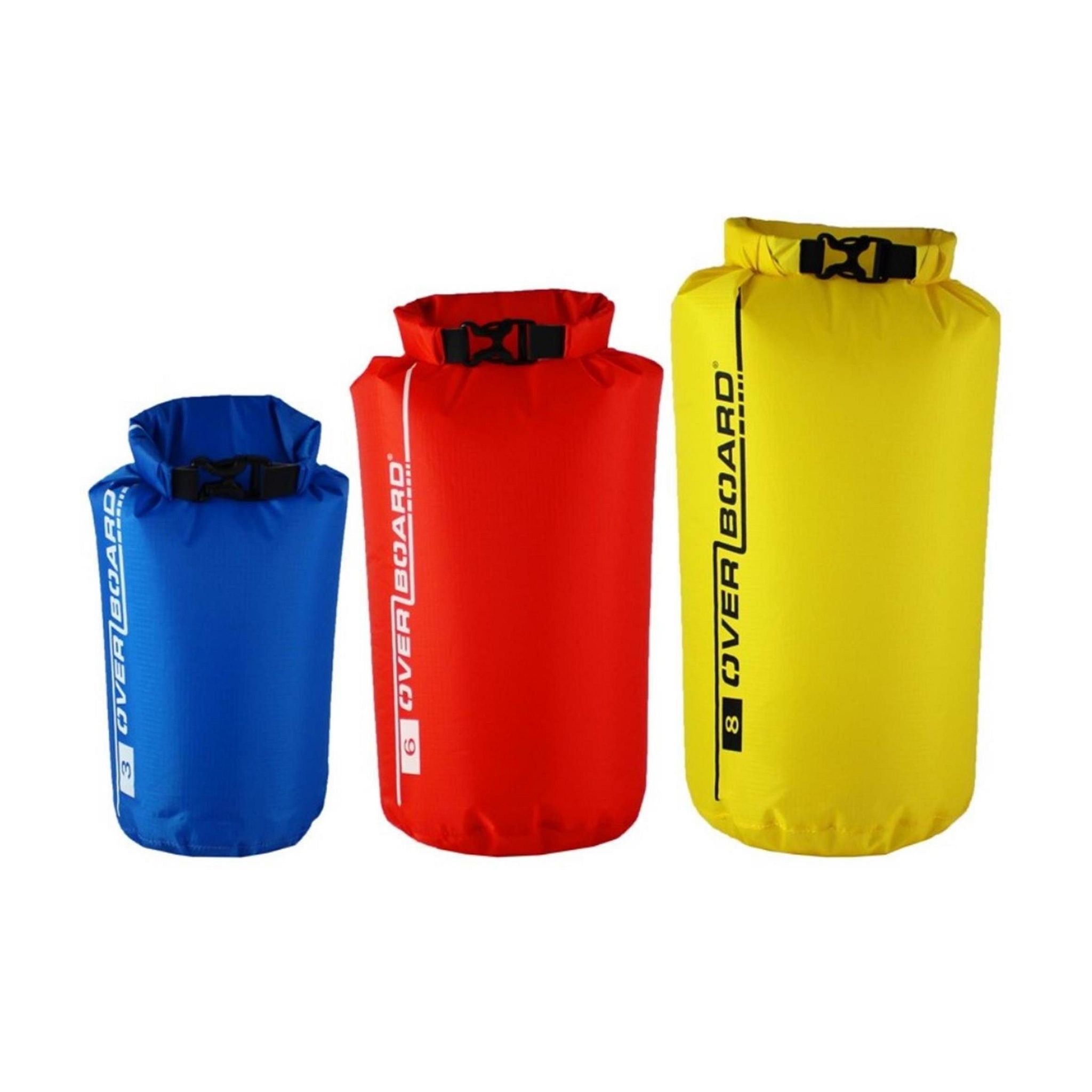 OverBoard waterproof packsack multipack Blue. Red. Yellow