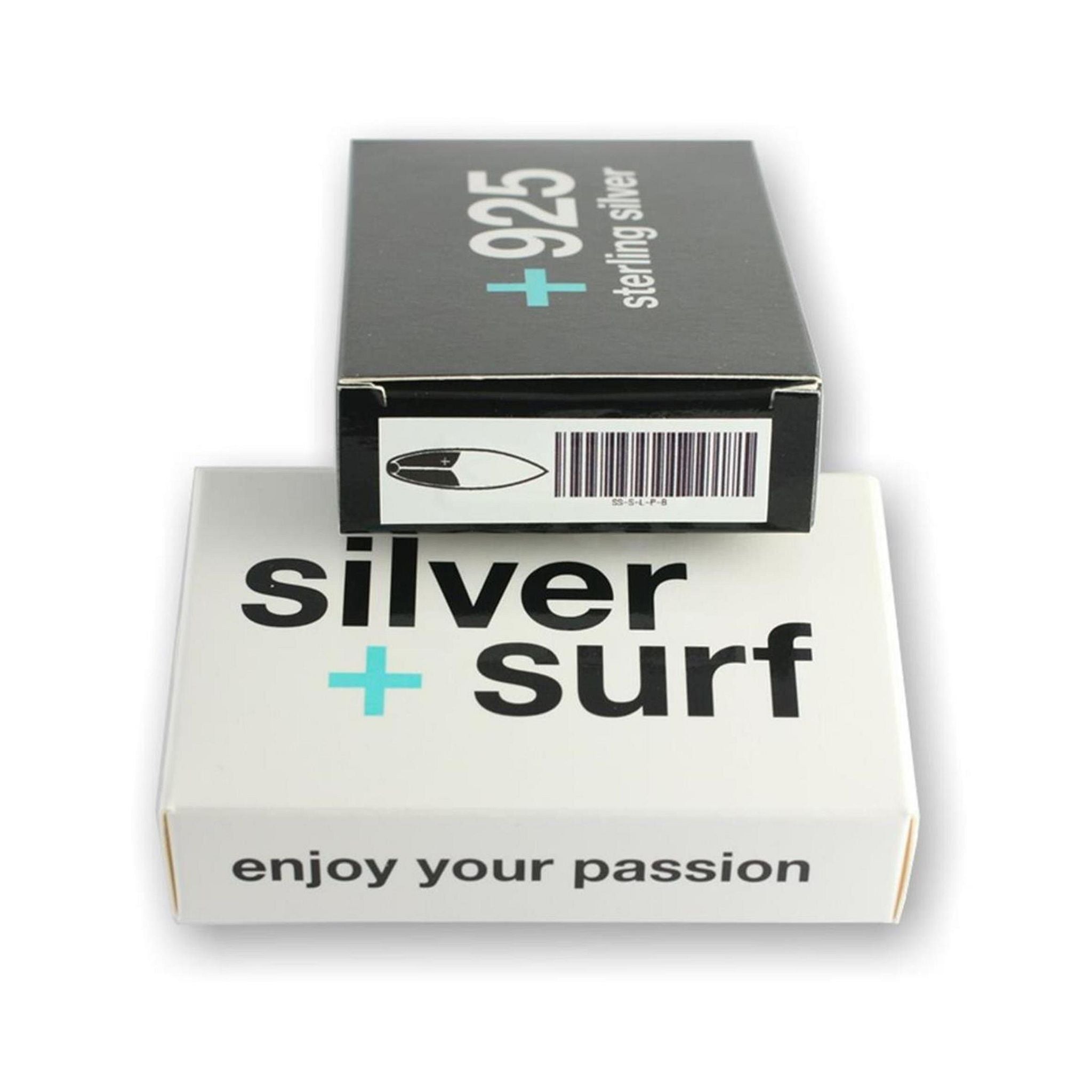 Silver+Surf Jewelry Ski Cross Circle Winter L Silver