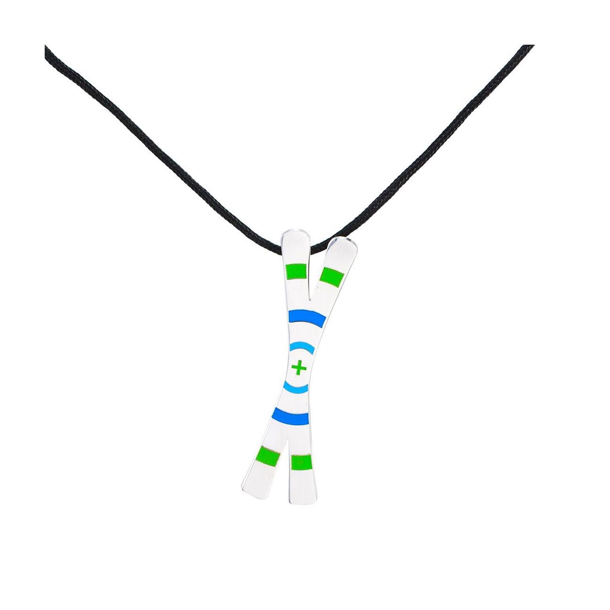 Silver+Surf Jewelry Ski Cross Circle Winter L Silver