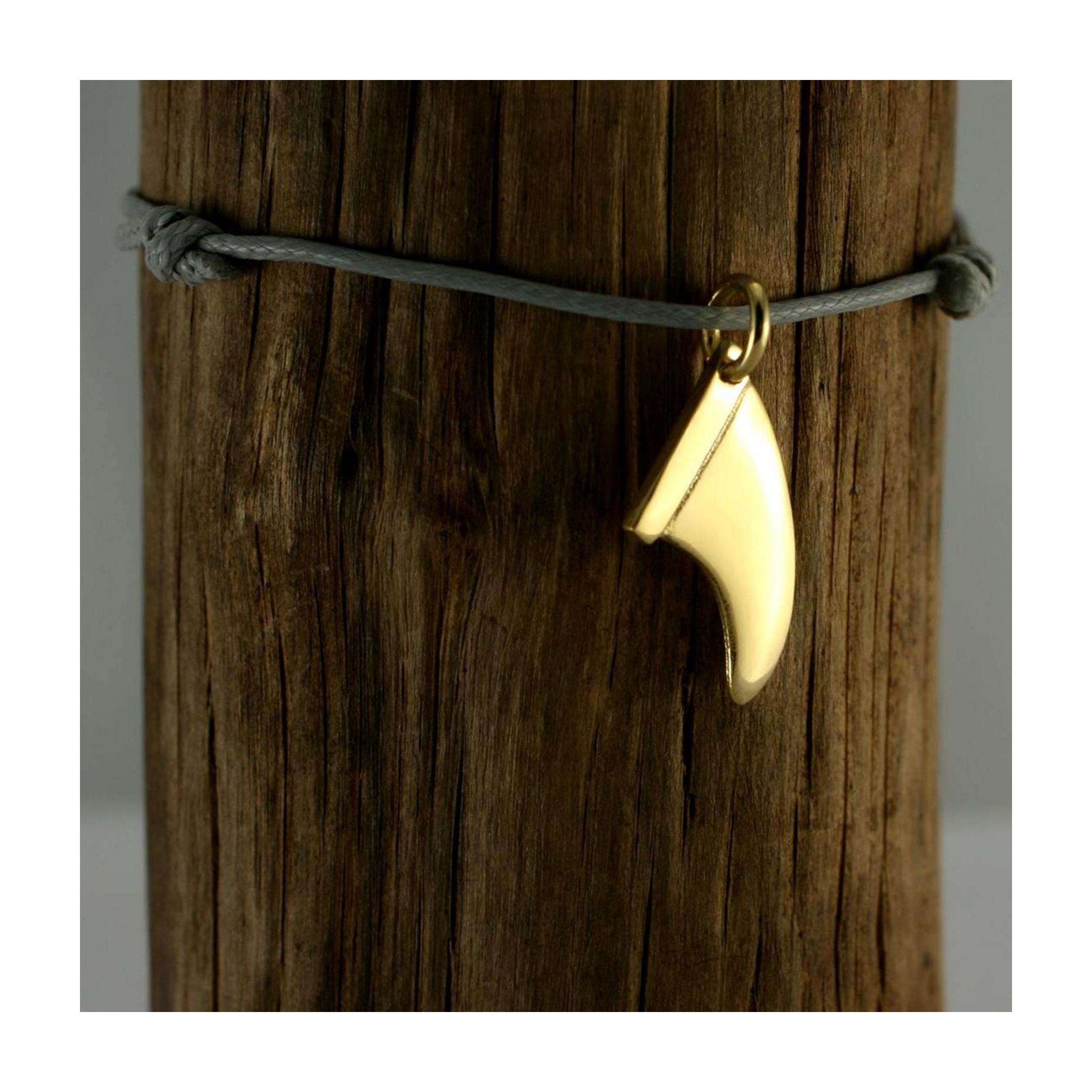 Silver+Surf silver jewelry surfboard fin S Gold