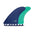 FUTURES Twin Fin Set Akila Aipa Fiberglass Unisize Violet