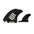 Futures Twin Tri Fin Set T1 Alpha N/A Black