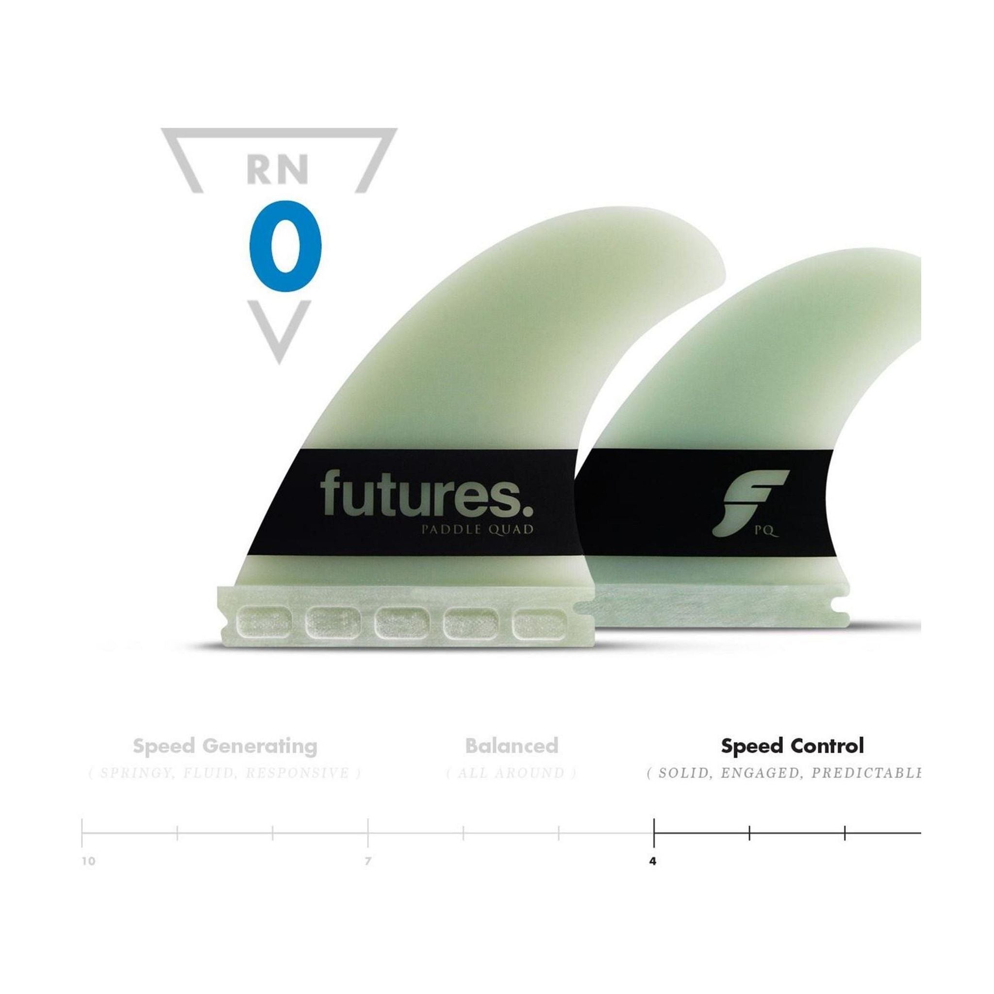 FUTURES Big Wave Quad Finnensatz Paddle Gun G10 N/A Green 0.0