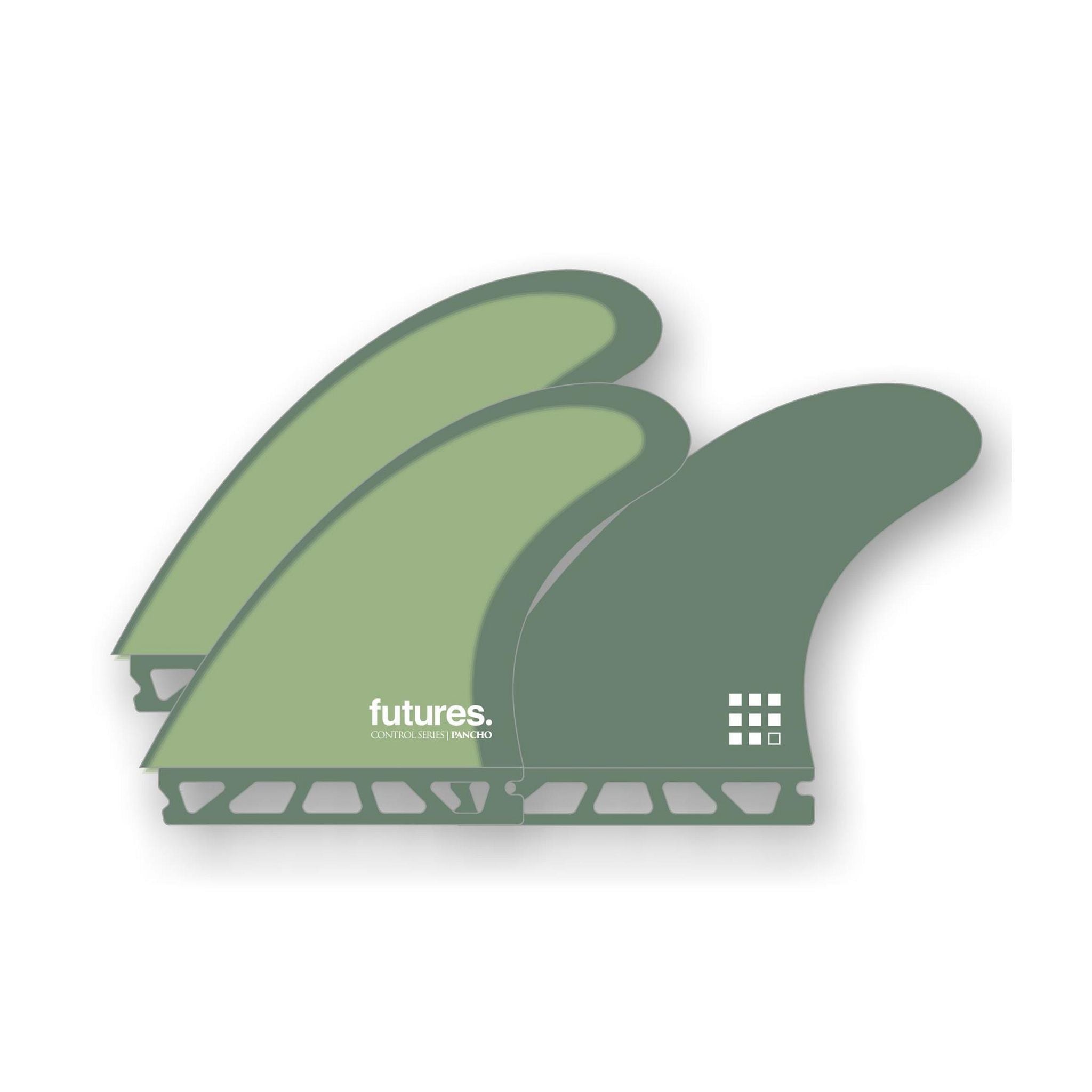 Futures Thruster Fin Set Pancho Sullivan Control M Green 1.0
