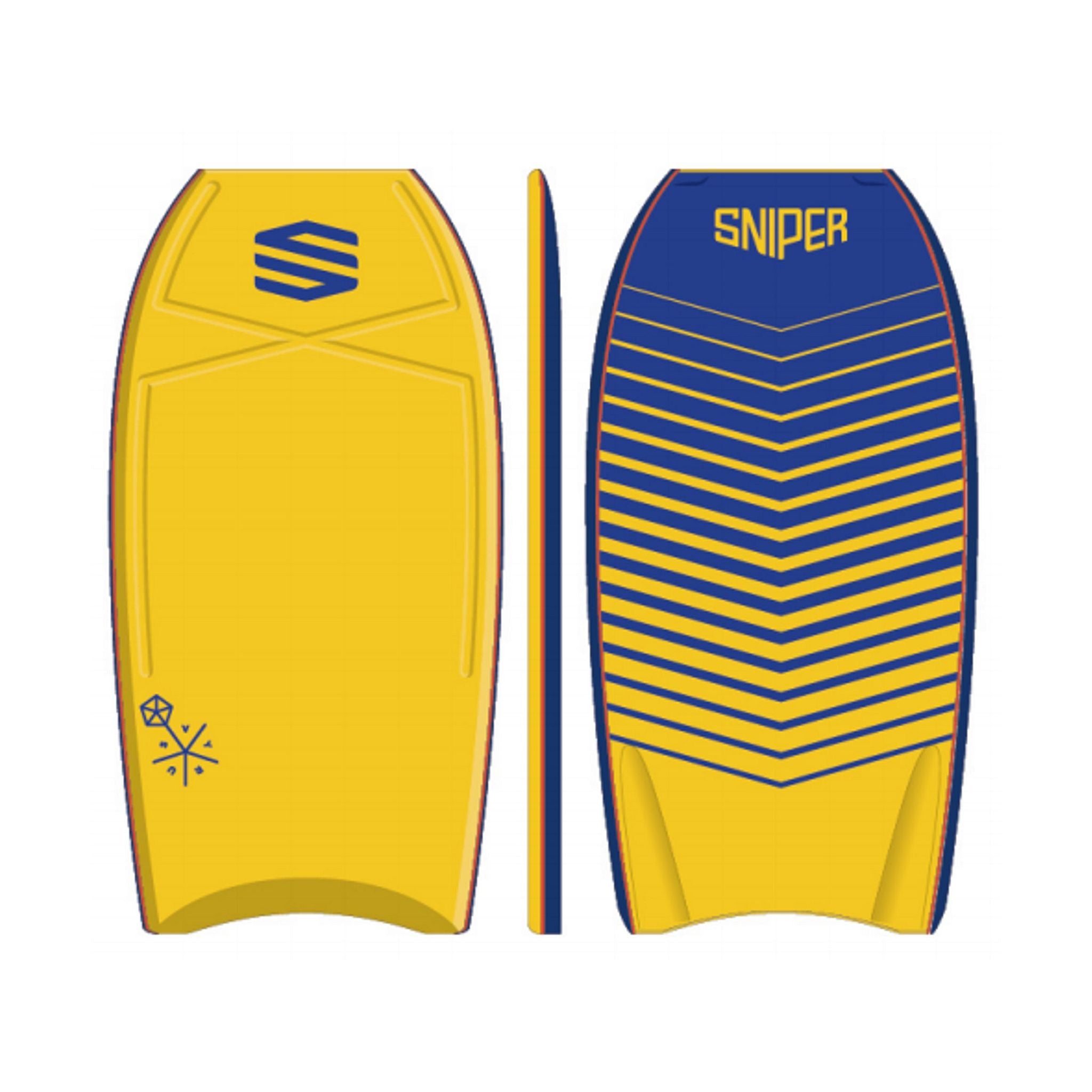SNIPER Bodyboard Vyrus PE Chevron 38 Yellow