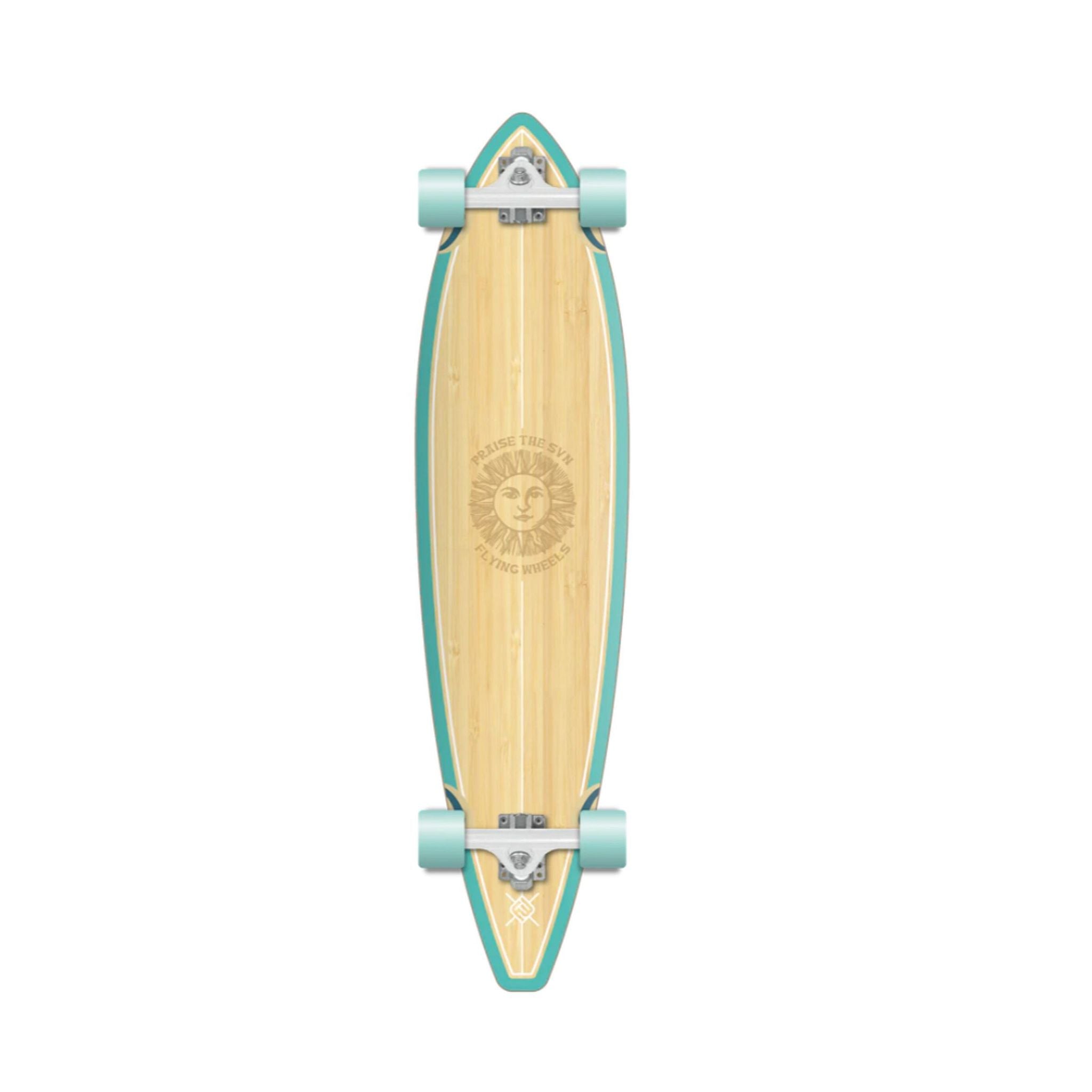 Flying Wheels Gun Skateboard Praise 39 x 9.5 Blue