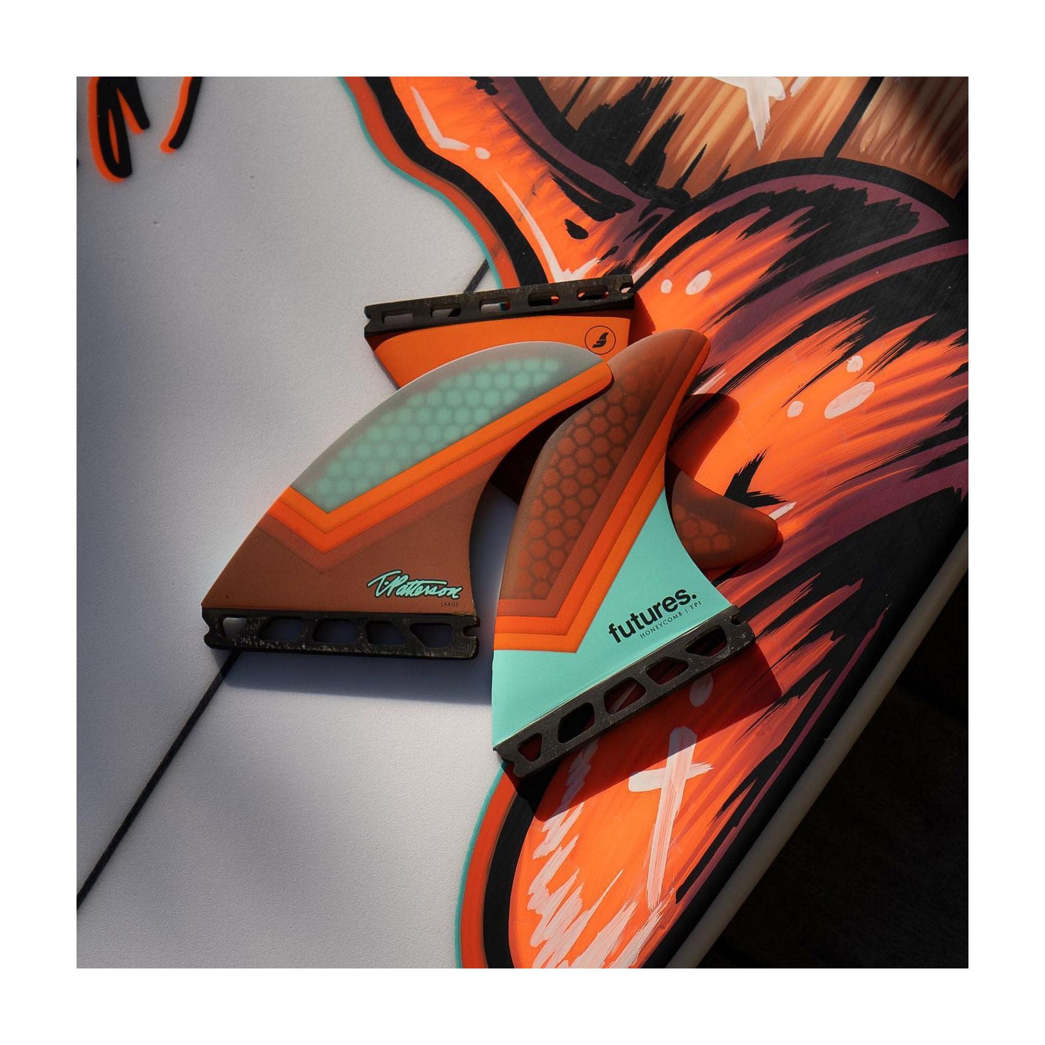 Futures Thruster Fin Set Timmy Patterson TP1 L Orange 6.8