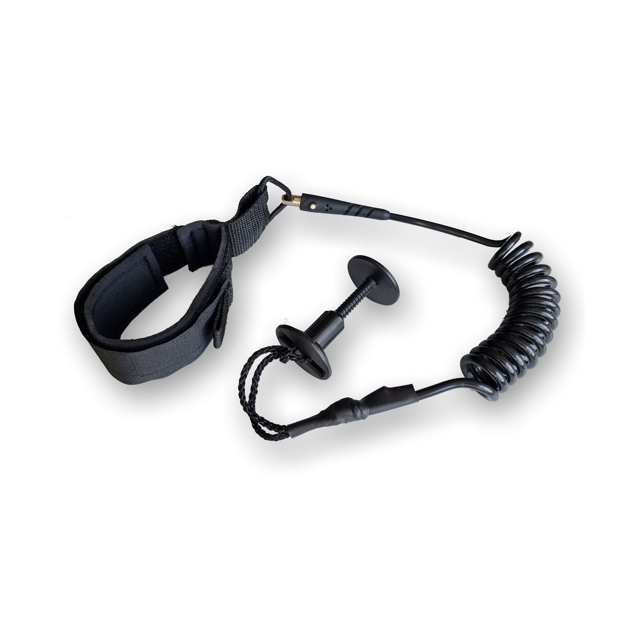 FLOOD Bodyboard Leash Coiled Fangleine Black