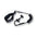 FLOOD Bodyboard Leash Coiled Fangleine Black