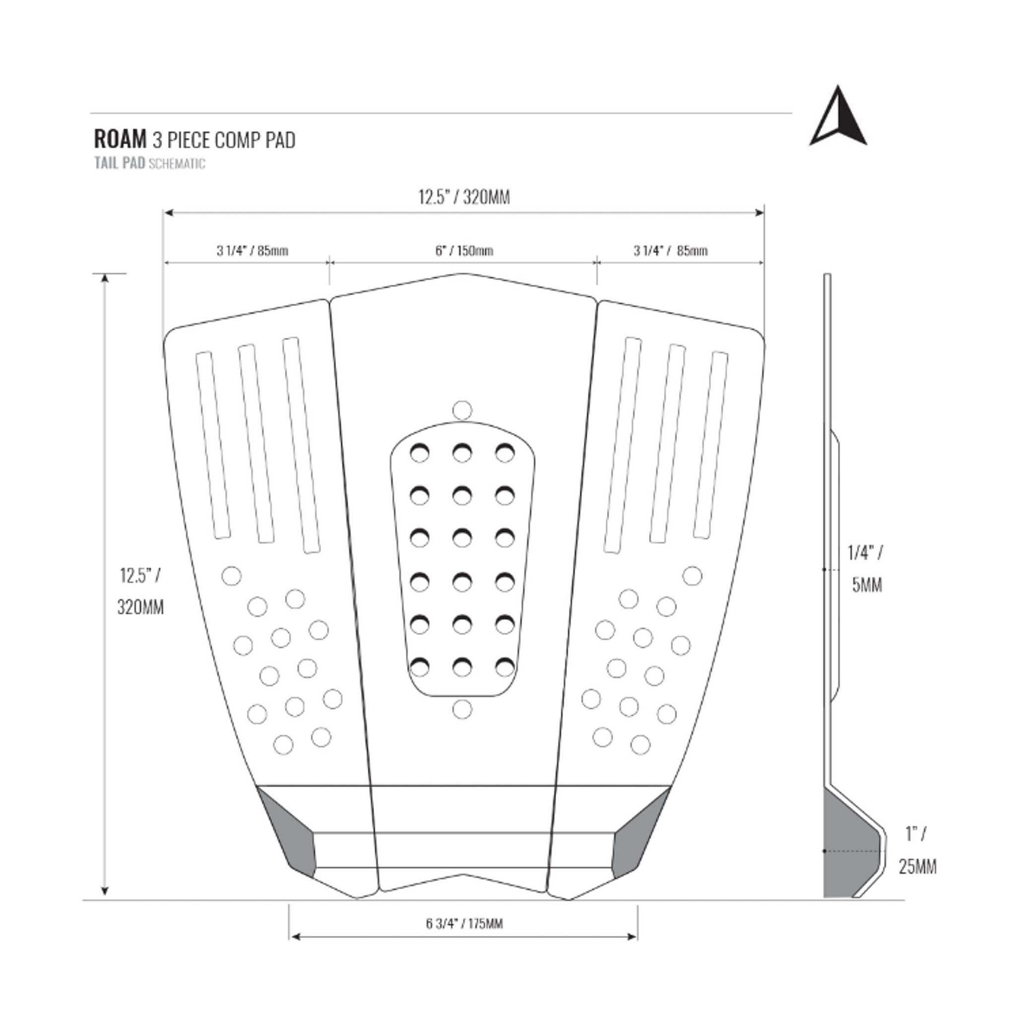 ROAM Footpad Deck Grip Traction Comp Pad