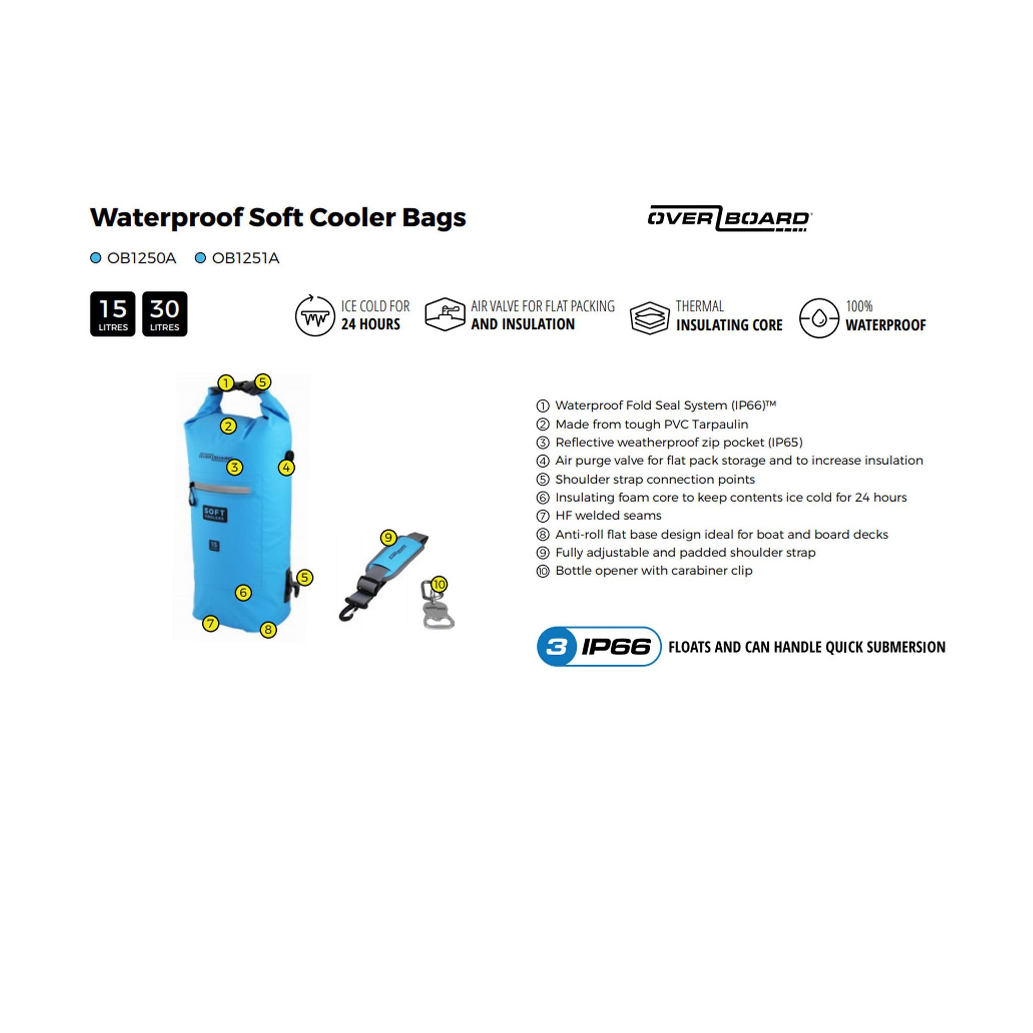 OverBoard Soft Cooler Bag Cooler bag 15 Blue