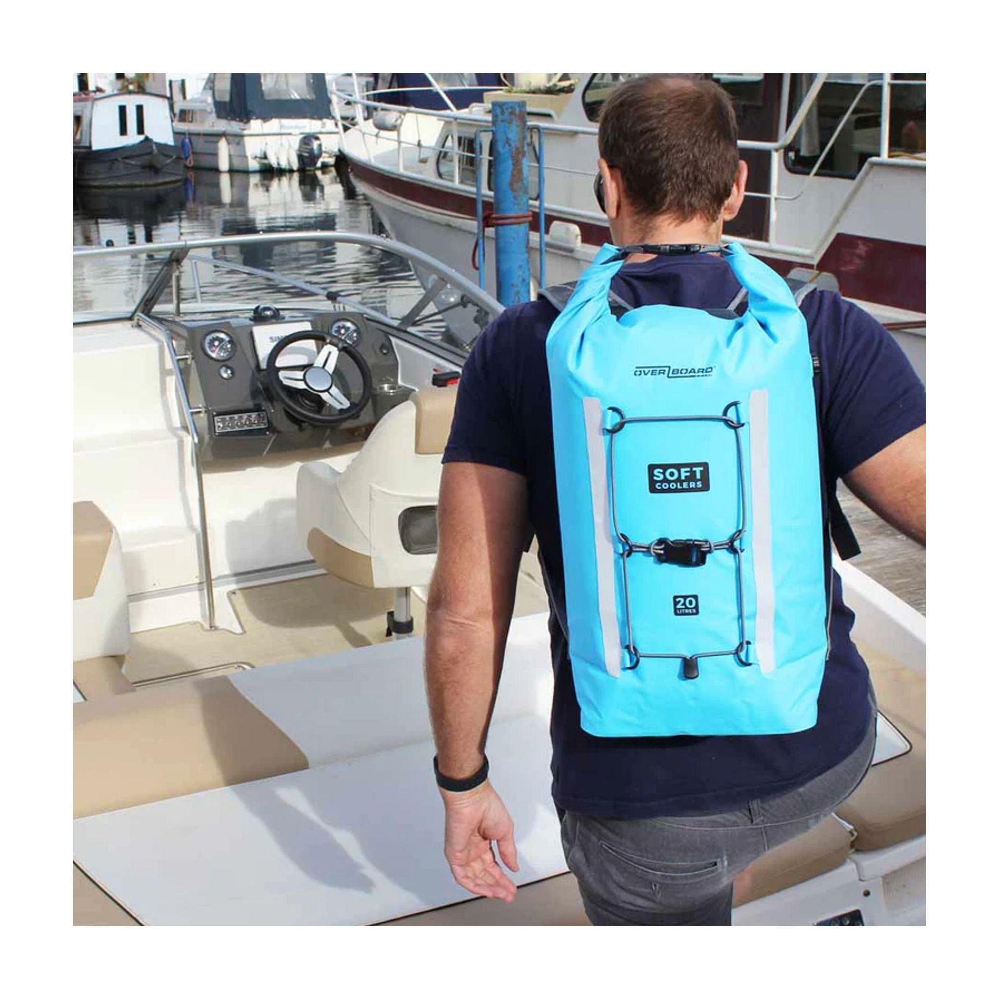 OverBoard Soft Cooler Rucksack Kühltasche 20 Blue
