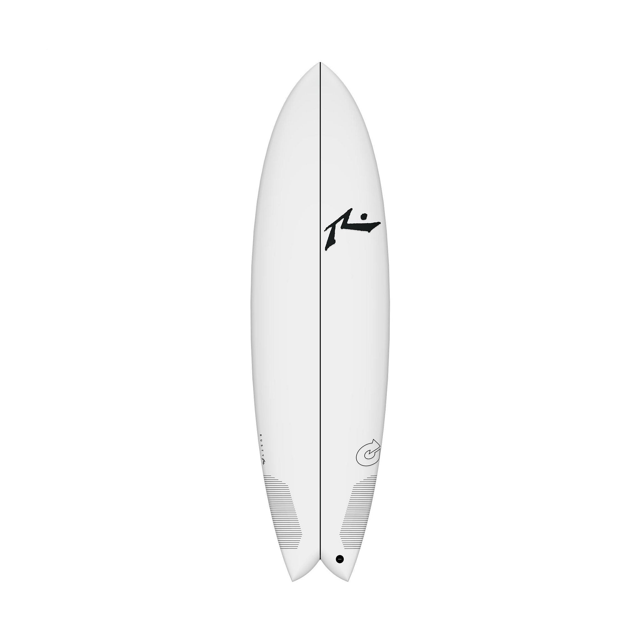 Surfboard RUSTY TEC Moby Fish Quad White Fish