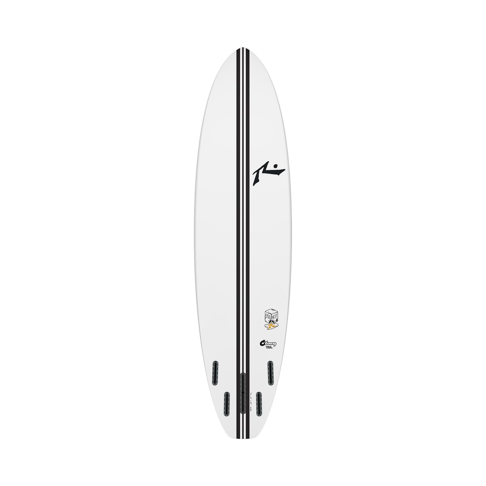Surfboard TEC Egg Not Quad Single White Midlength Cruiser