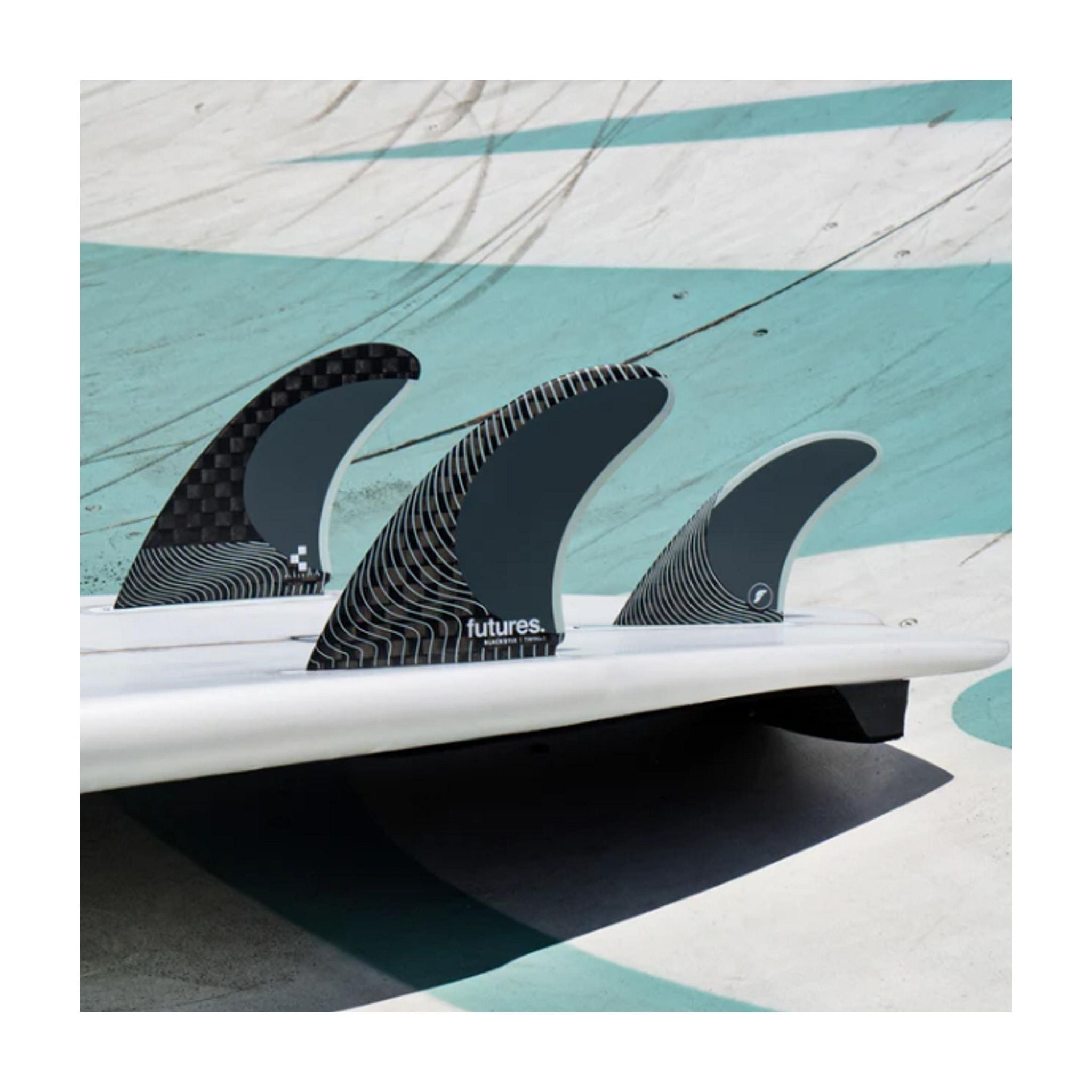 FUTURES Twin +1 Tri Fin Set Blackstix Unisize Black
