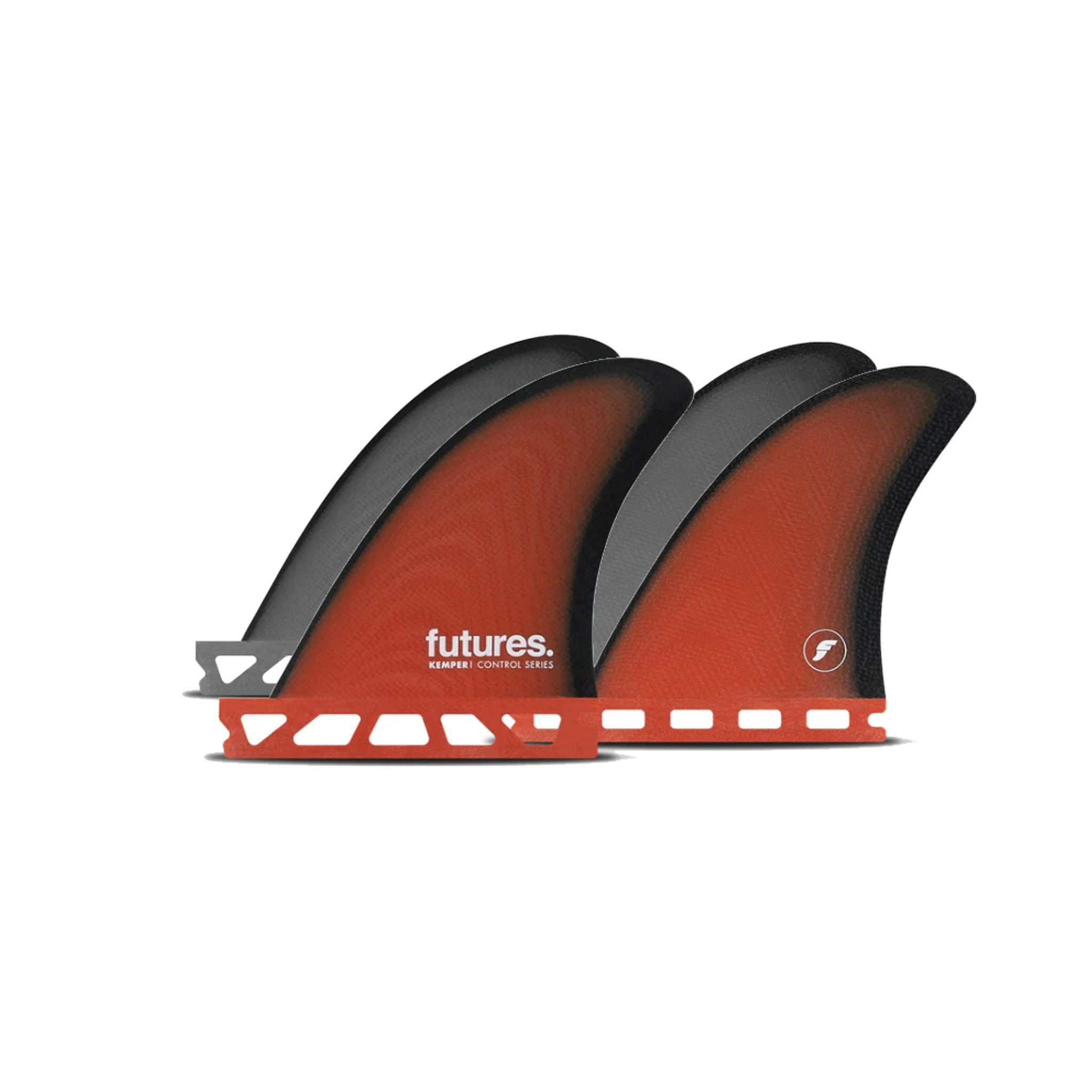 Futures Quad 4 Fin Set Billy Kemper Fiberglass Unisize Red 2.8