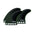 FUTURES Thruster Fin Set Blackstix L Grün/Schwarz 8.7
