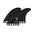 FUTURES Thruster Fin Set Dark Arts Fiberglass L Black 3.8