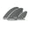 FUTURES Quad Fin Set Flow Quad Honeycomb Unisize Gray 5.6