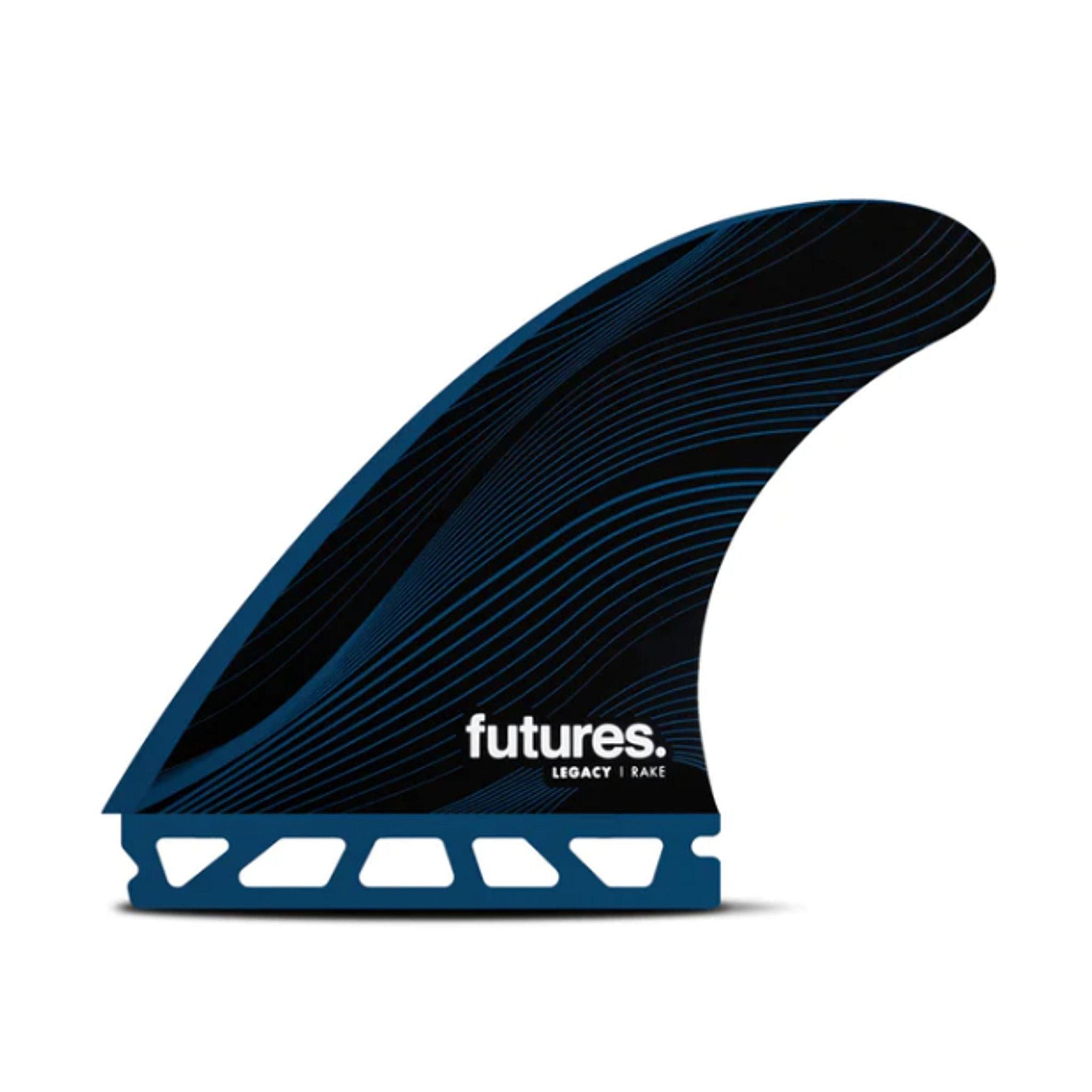 FUTURES Thruster Fin Set R8 Legacy Rake L Blue 5.9
