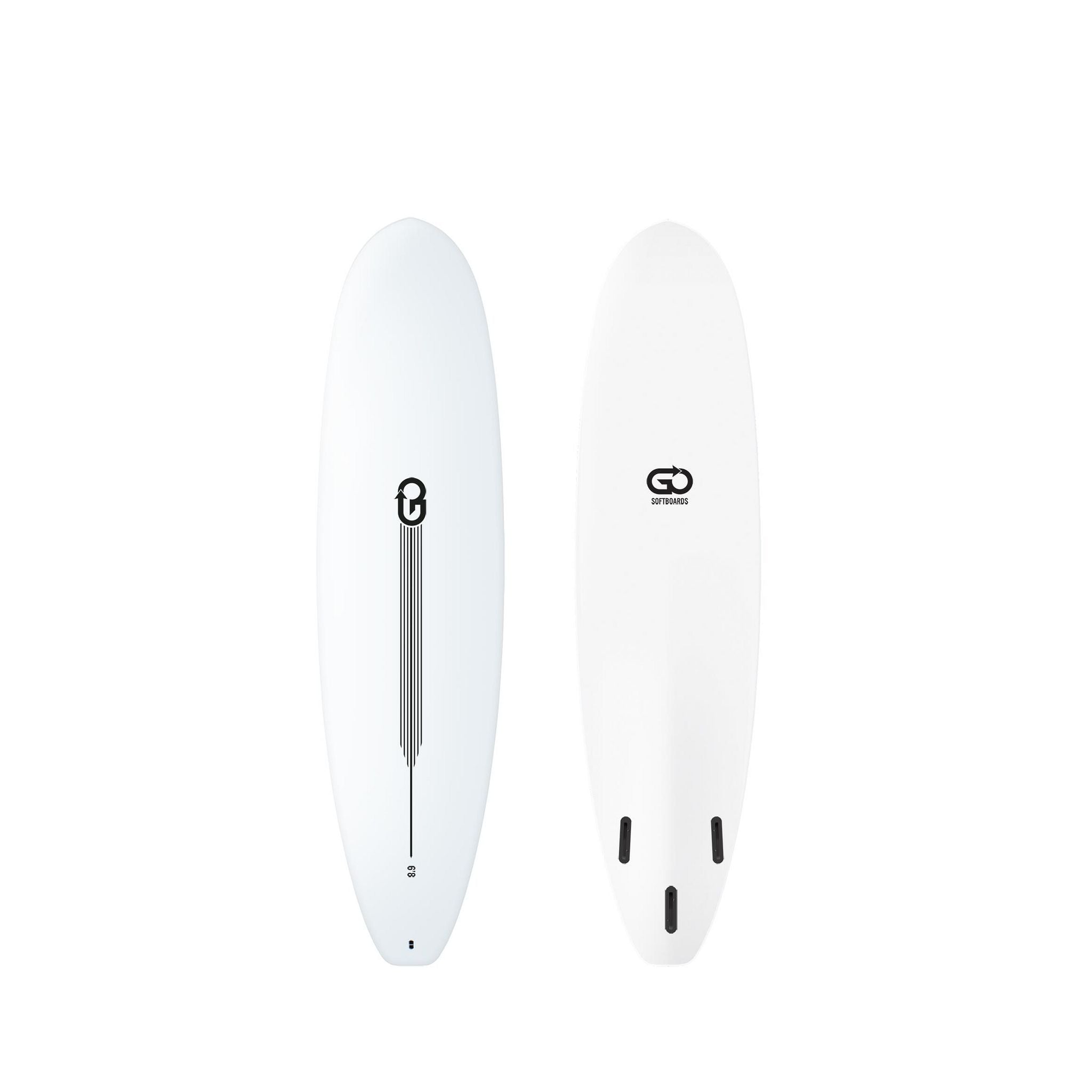 GO Softboard Surf Range Soft Top Surfboard White