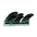FUTURES Quad Thruster 5 Fin Set Legacy Honeycomb Green
