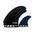 Futures Twin Tri-Fin Set Rasta Unisize Black