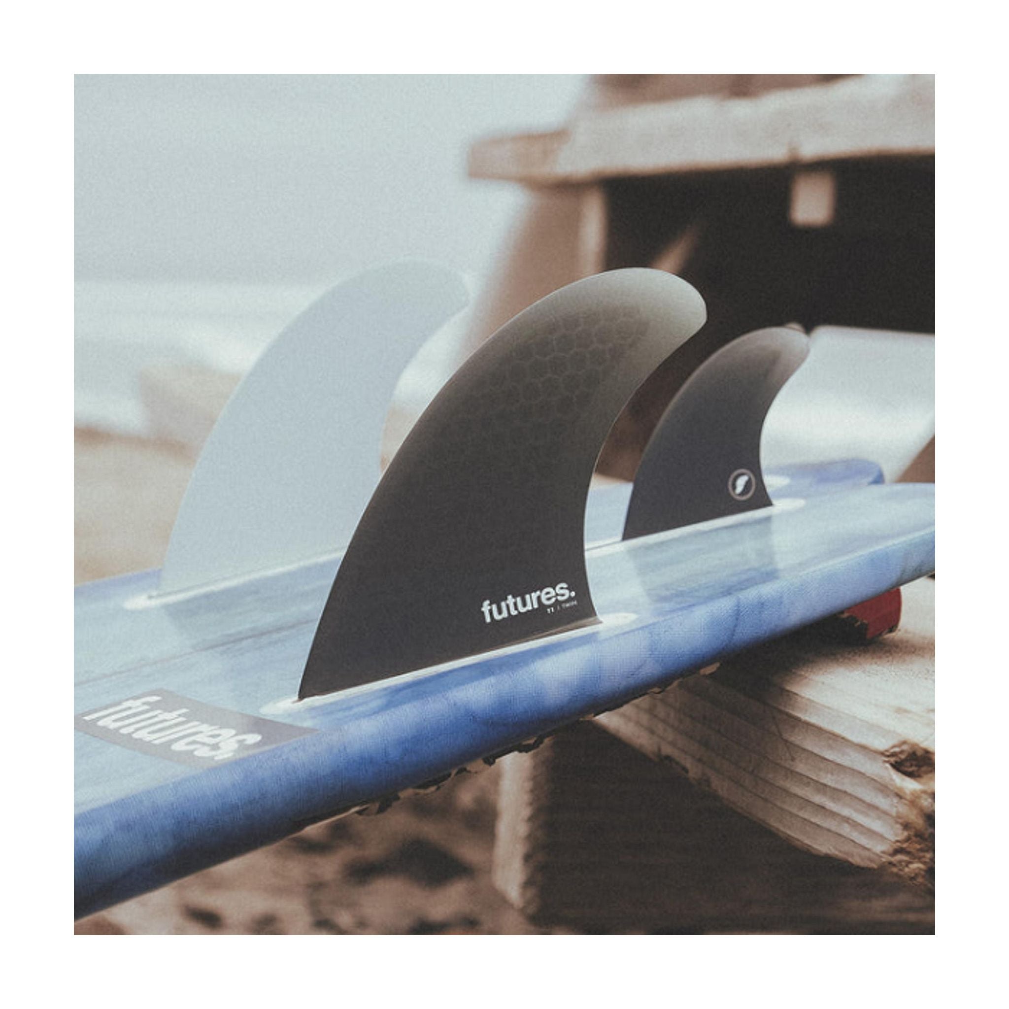 FUTURES Twin+1 Fin Set T1 Honeycomb M Navy