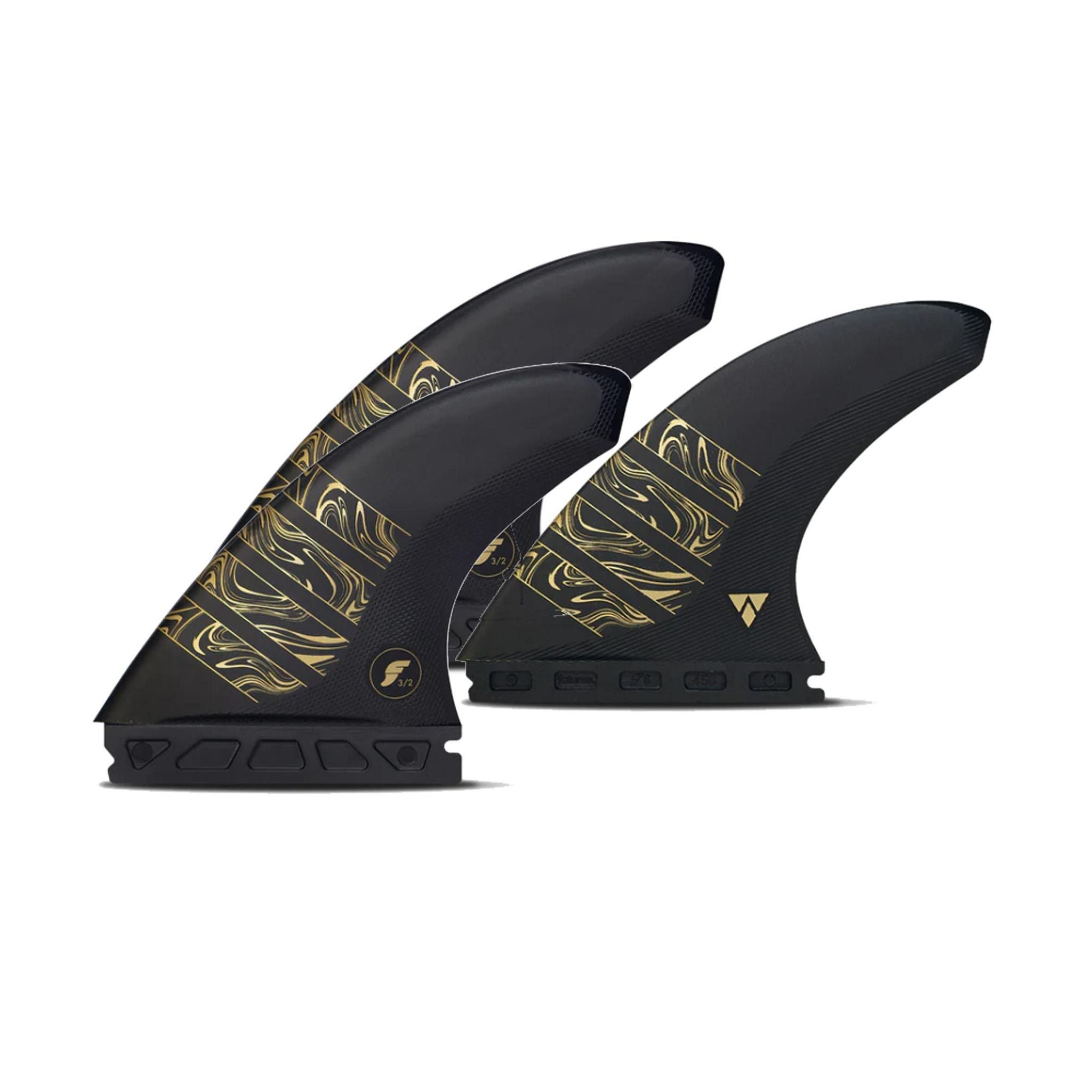 FUTURES Thruster Fin Set VECTOR 3/2 Alpha M Gold
