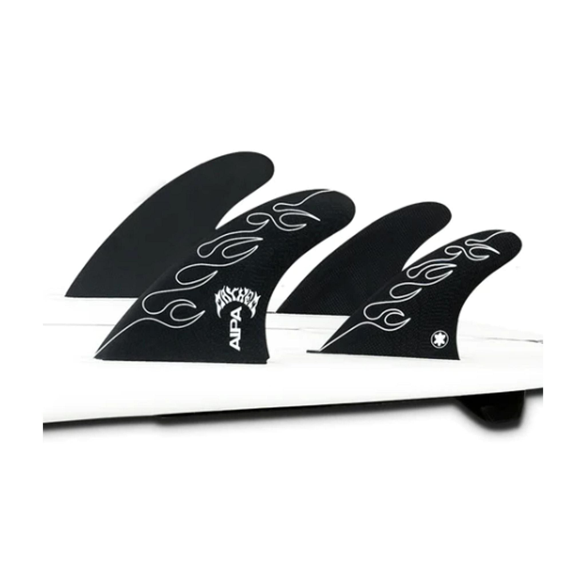 FUTURES Quad Thruster 5 Fin Set Aipa X Mayhem L Black 2.7 / 3.0