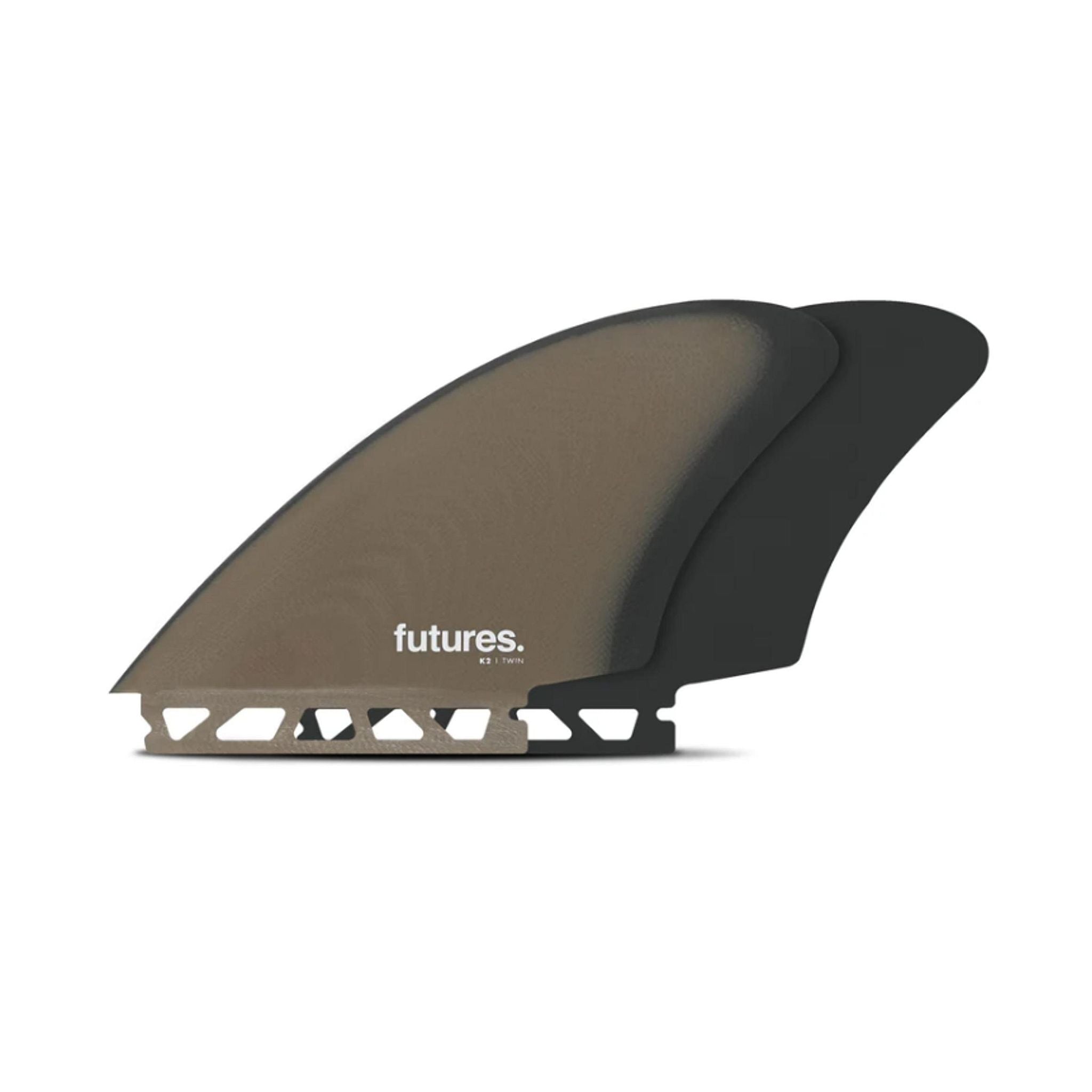 FUTURES Twin Fin Set K2 Keel Fiberglass Unisize Brown