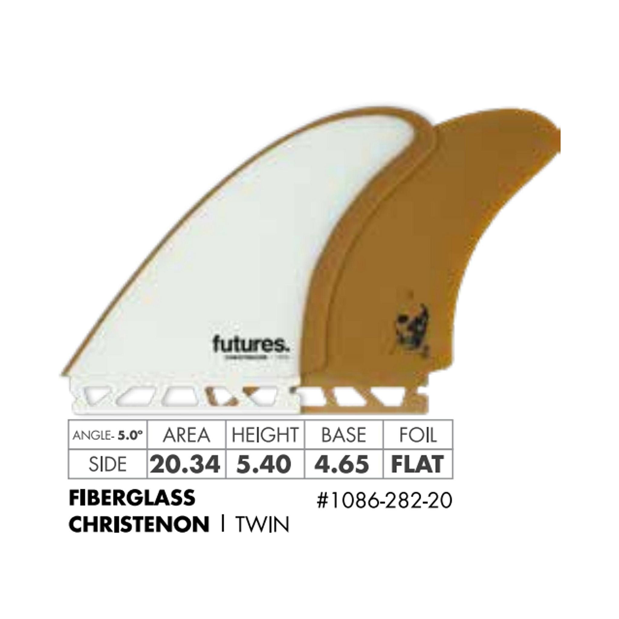 Futures Twin Fin Set Christenson Fiberglass Unisize Brown