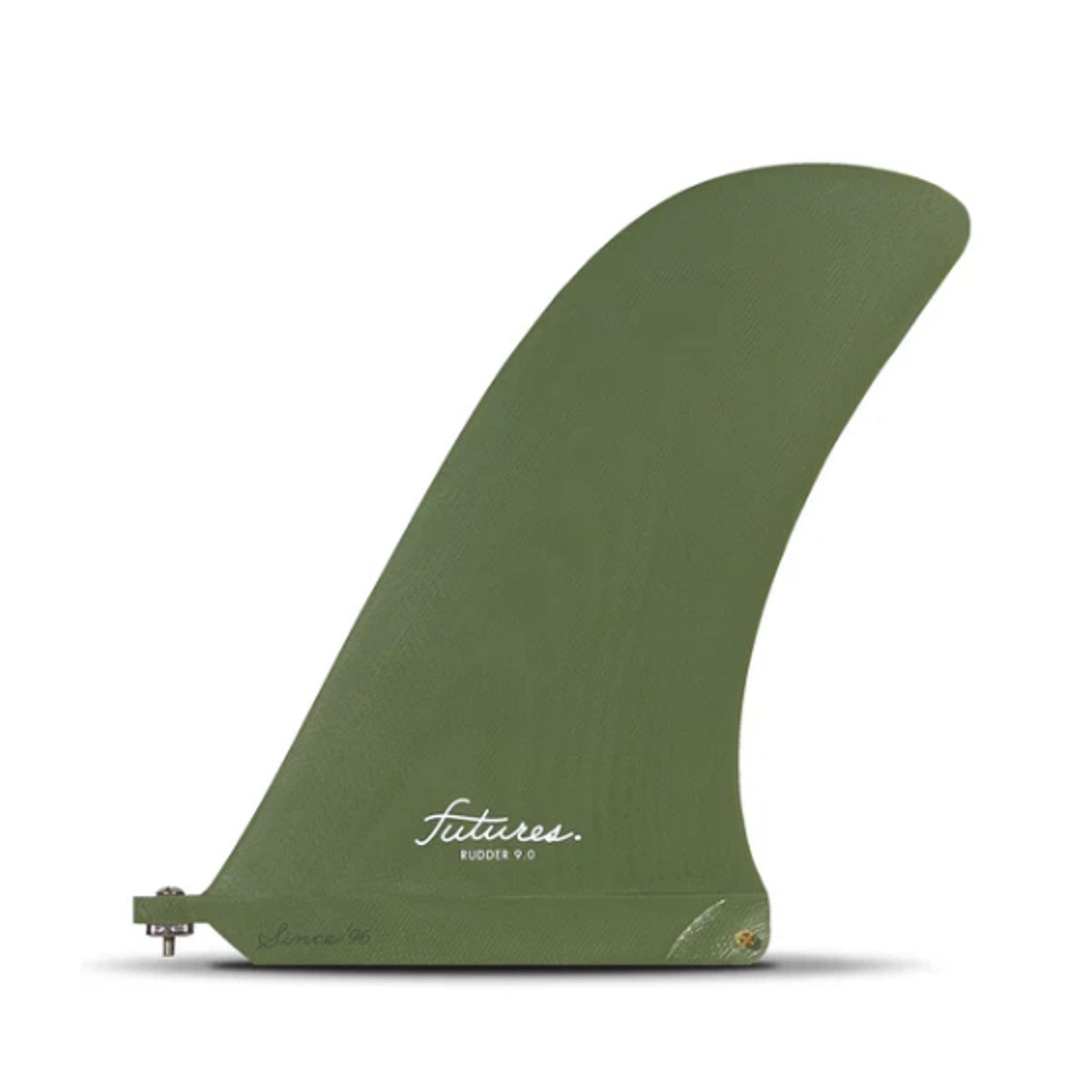 FUTURES Single Fin Rudder Fiberglass US 9.0 Green
