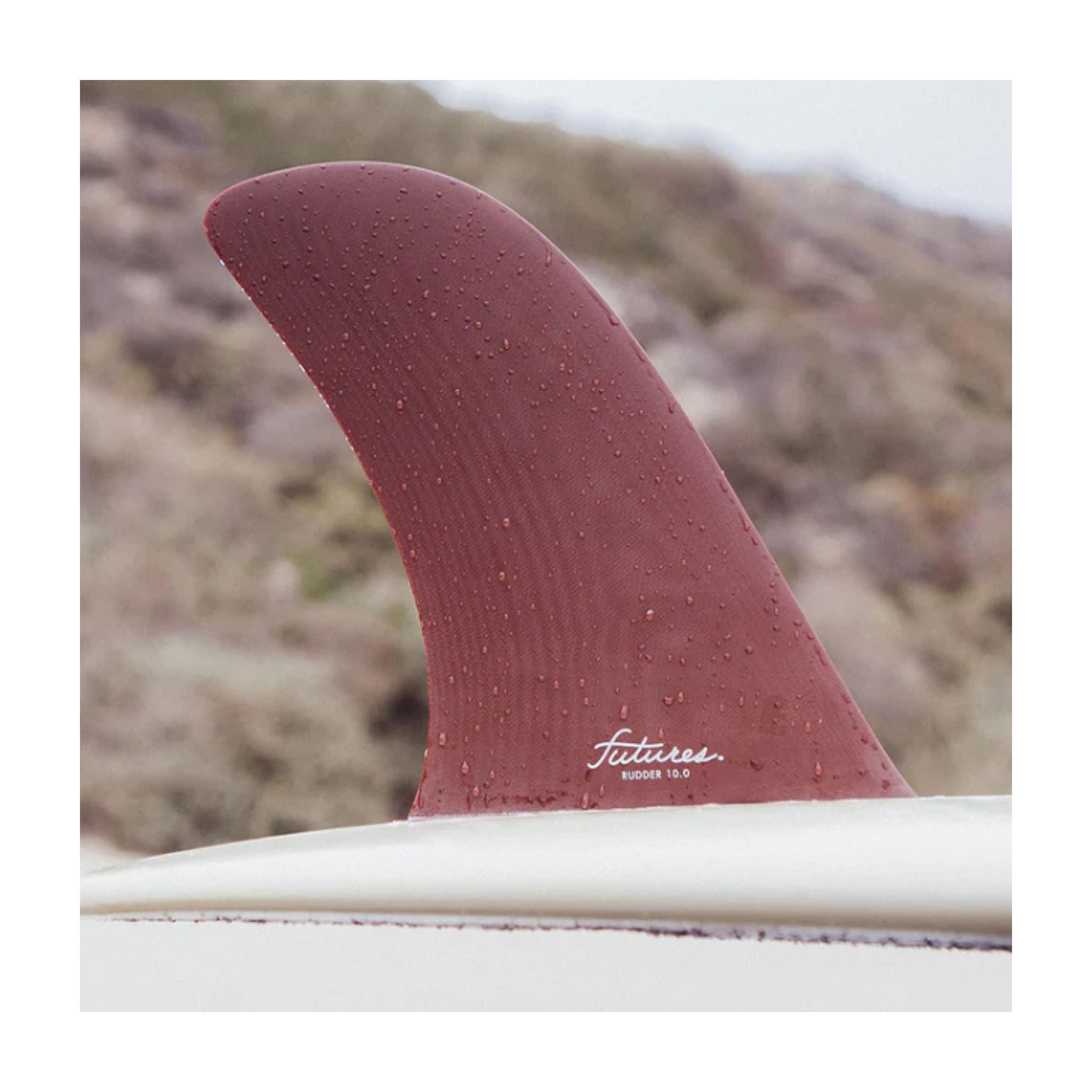 FUTURES Single Fin Rudder Fiberglass US 10.0 Brown
