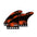 FUTURES Thruster Fin Set Jack Robinson Techflex L Orange 3.2