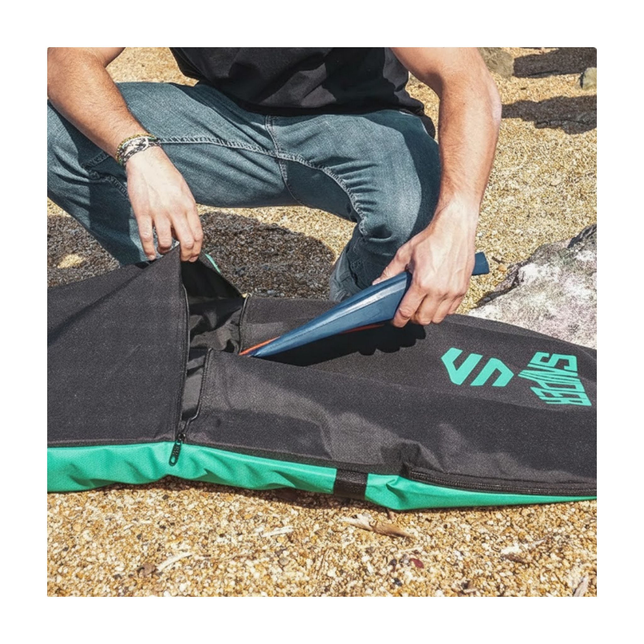 SNIPER Bodyboard Tasche Rucksack Single Cover 118 x 63 Teal