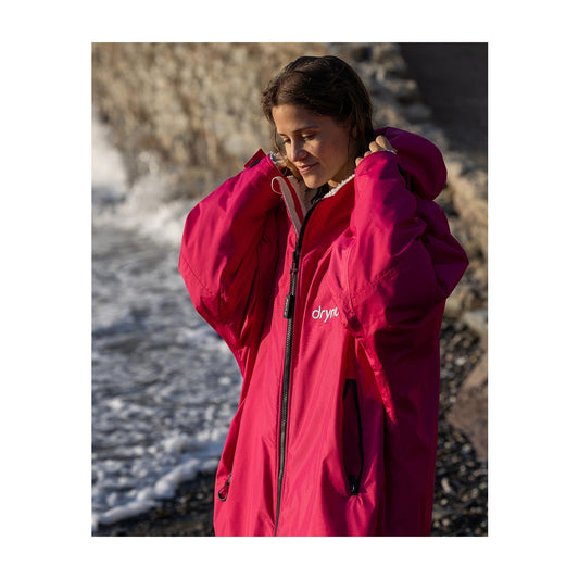 dryrobe advance long sleeve pink hellgrau umkleidemantel