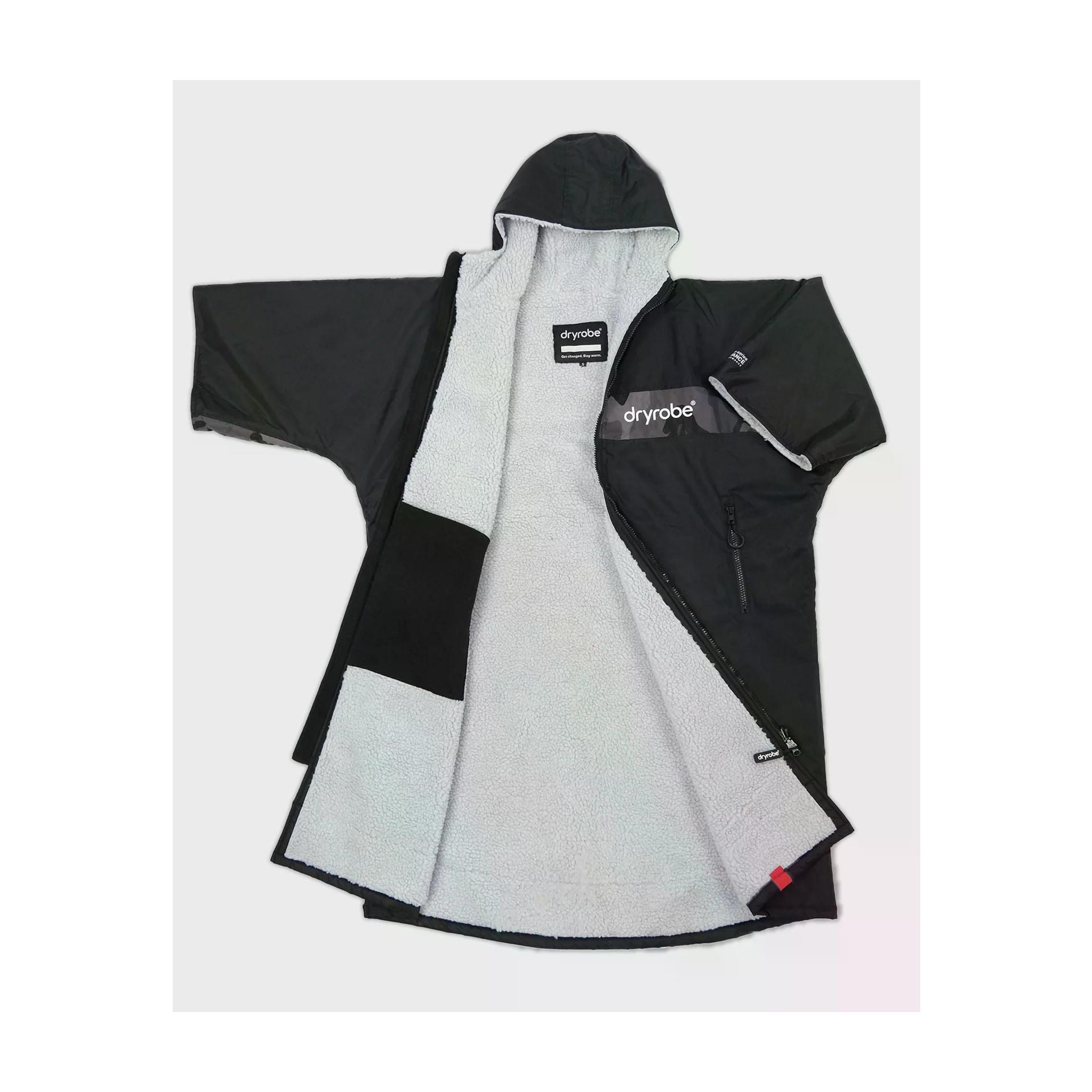 DRYROBE Advance Short Sleeve Black Camo Gray M Adult
