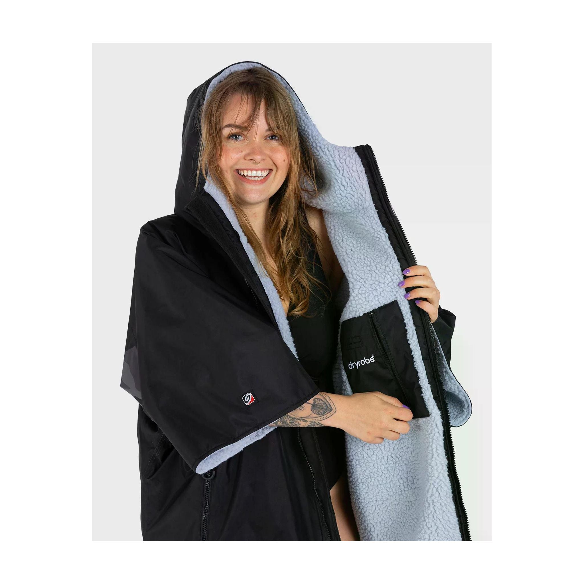 DRYROBE Advance Short Sleeve Black Camo Gray M Adult