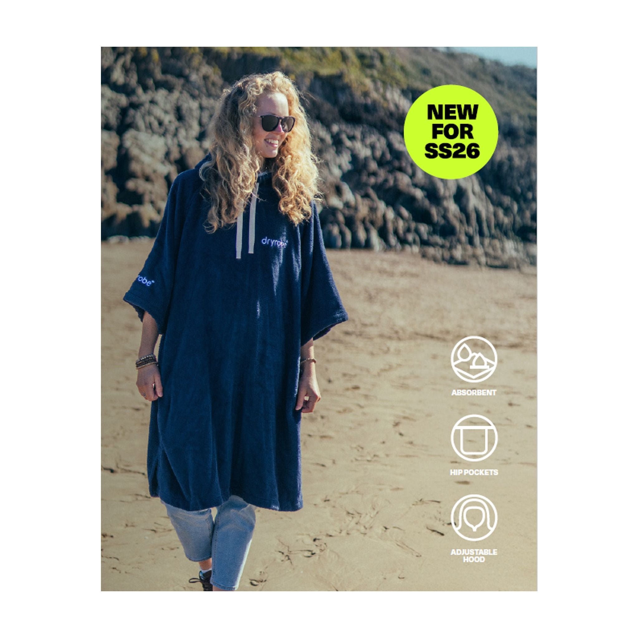 DRYROBE Handtuchmantel Bio-Baumwolle