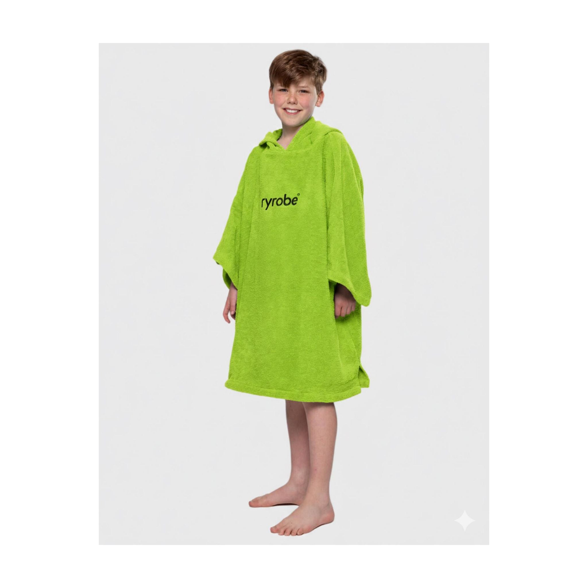 DRYROBE towel coat Bio KIDS Lime Green 10-13