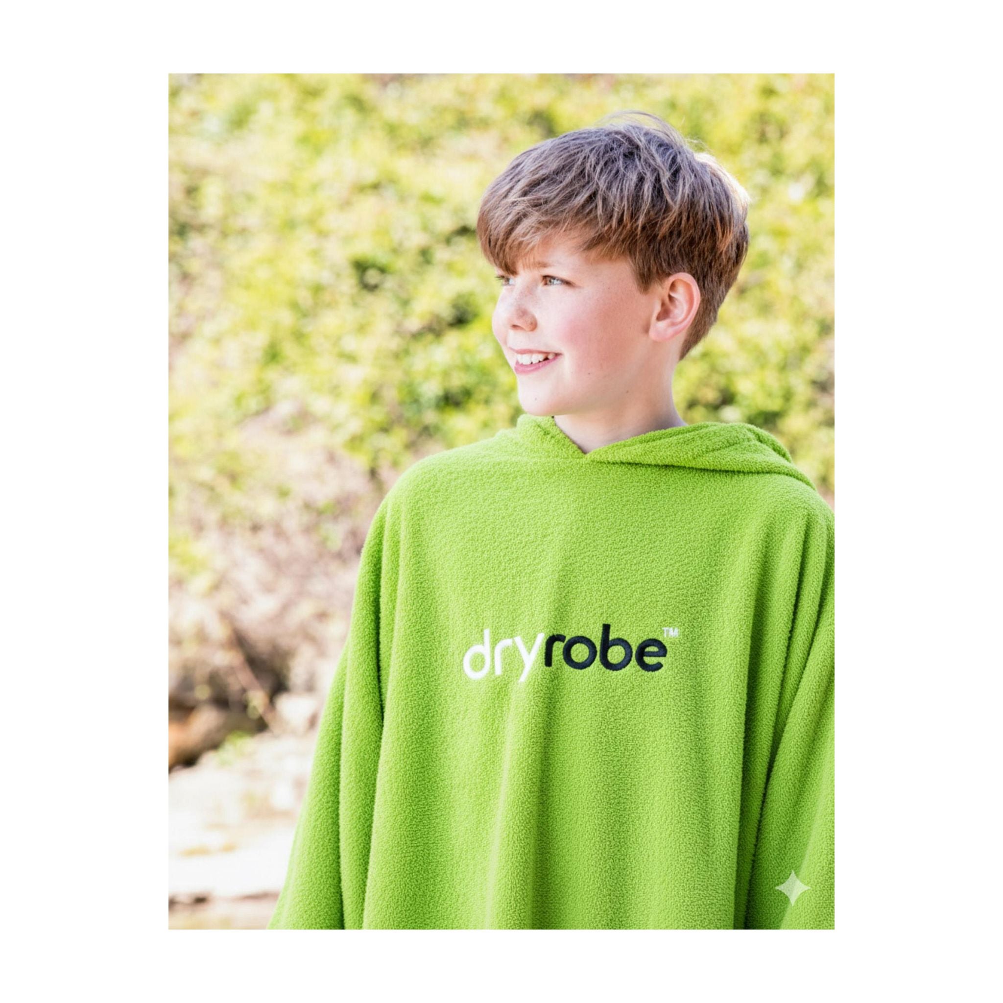DRYROBE towel coat Bio KIDS Lime Green 10-13