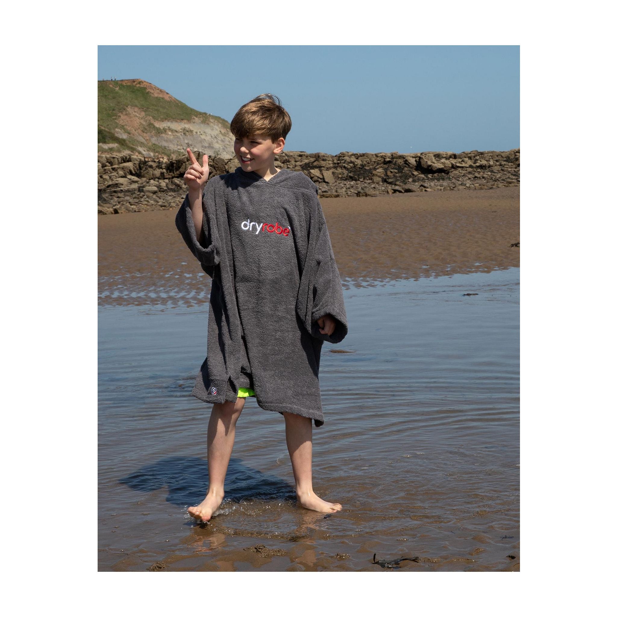DRYROBE towel coat Bio KIDS Slate