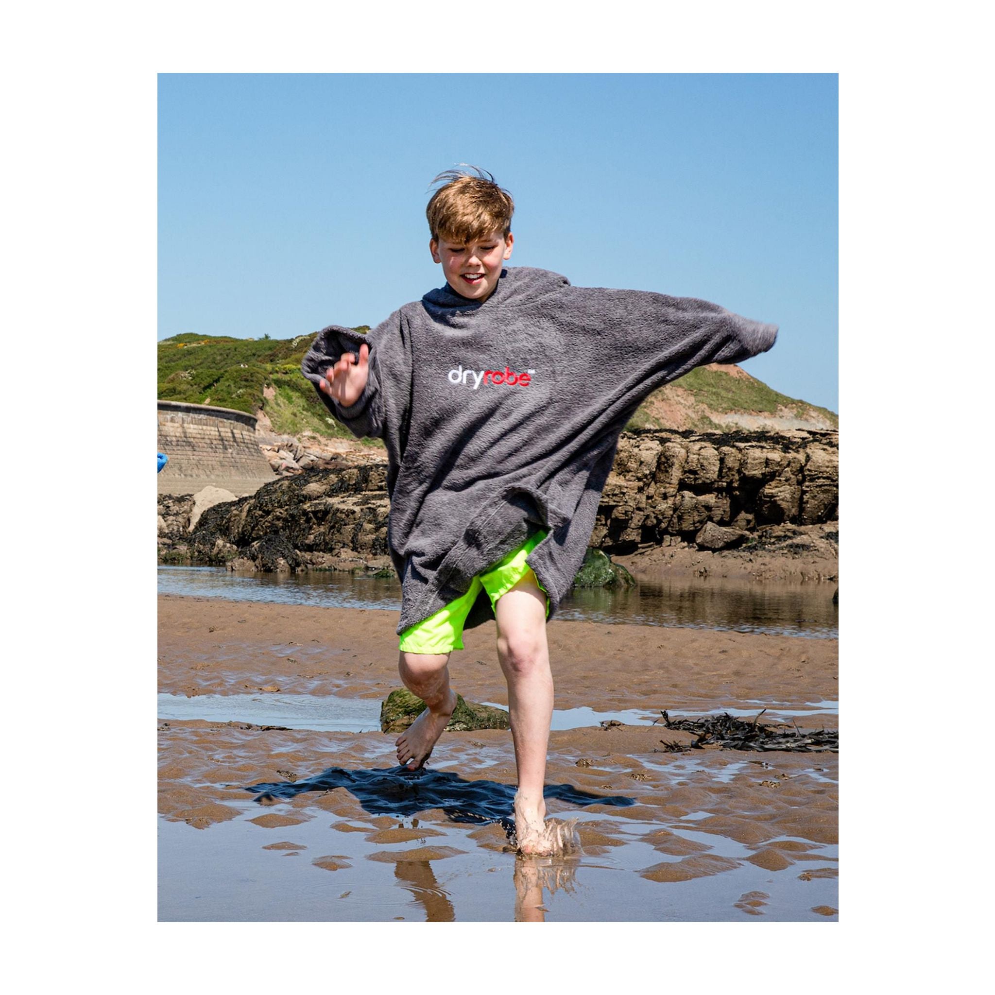 DRYROBE towel coat Bio KIDS Slate