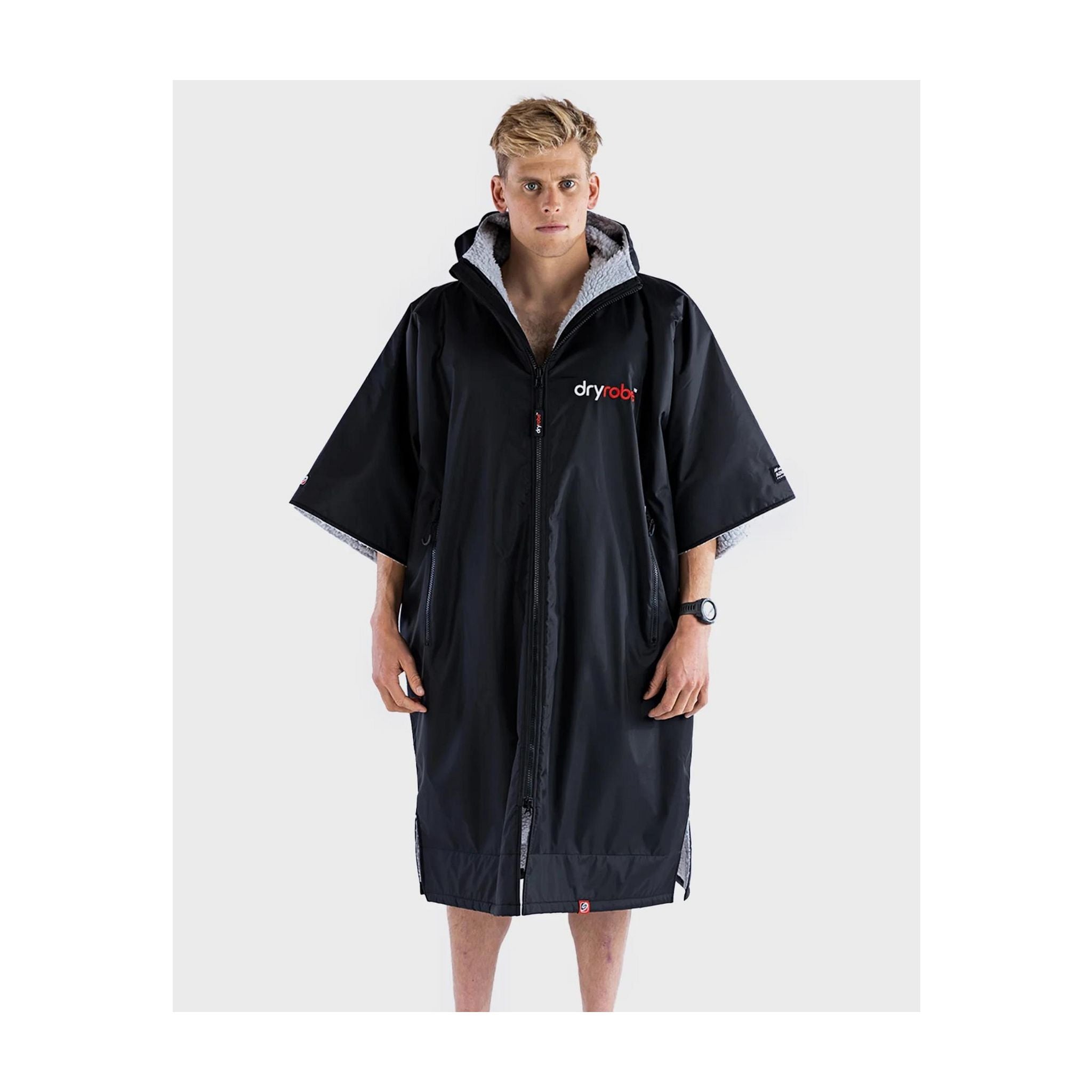DRYROBE Advance Short Sleeve Schwarz Rot L