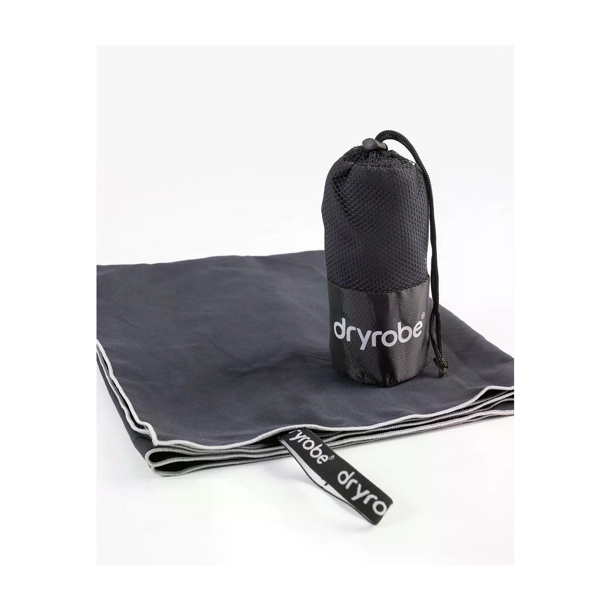 DRYROBE Mikrofaserhandtuch Schwarz 80x130cm