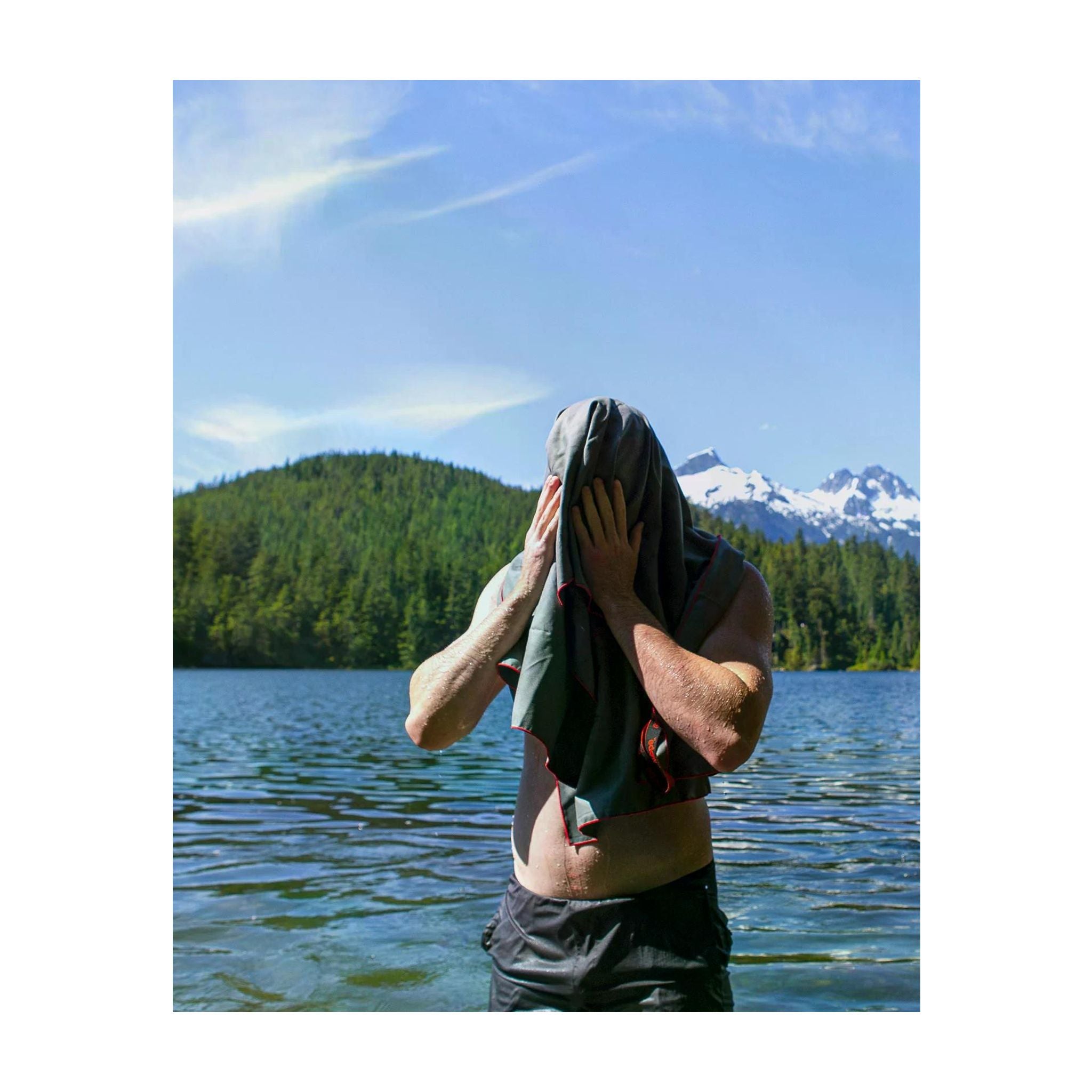 DRYROBE Mikrofaserhandtuch Schwarz 80x130cm