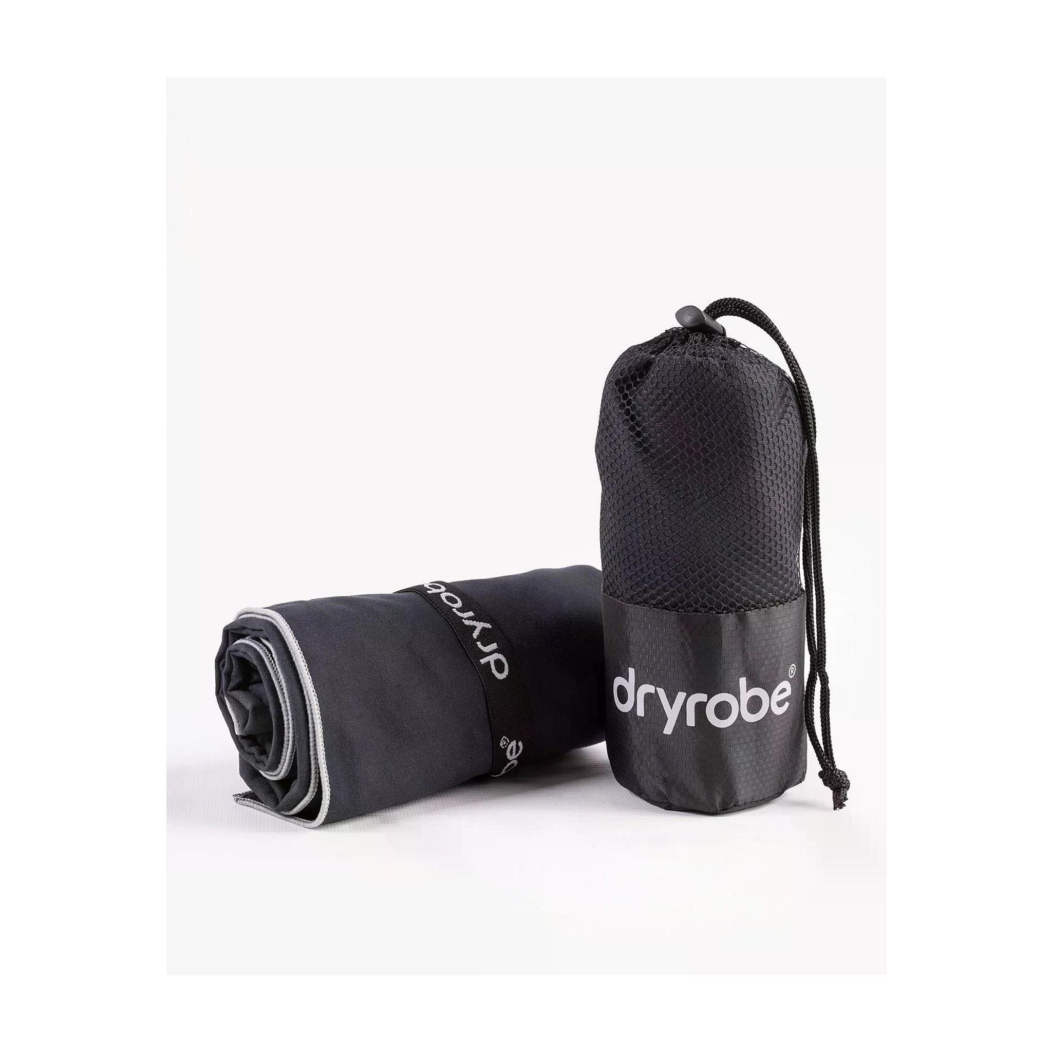 DRYROBE Mikrofaserhandtuch Schwarz 80x130cm