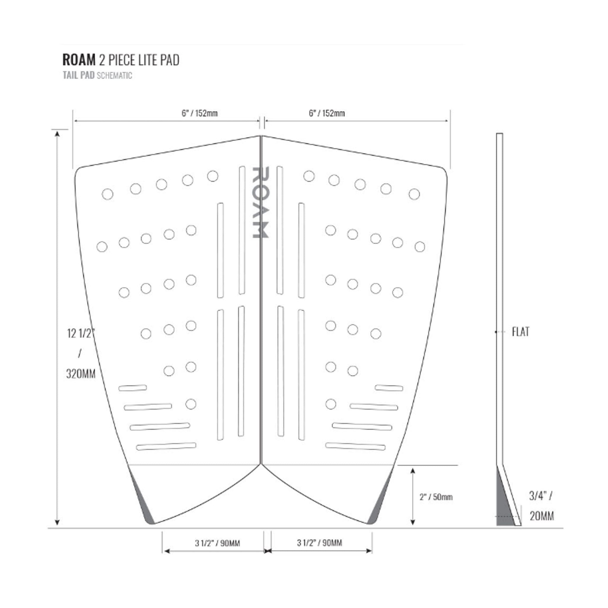 ROAM Footpad Deck Lite Traction Pad 2 tlg Sand